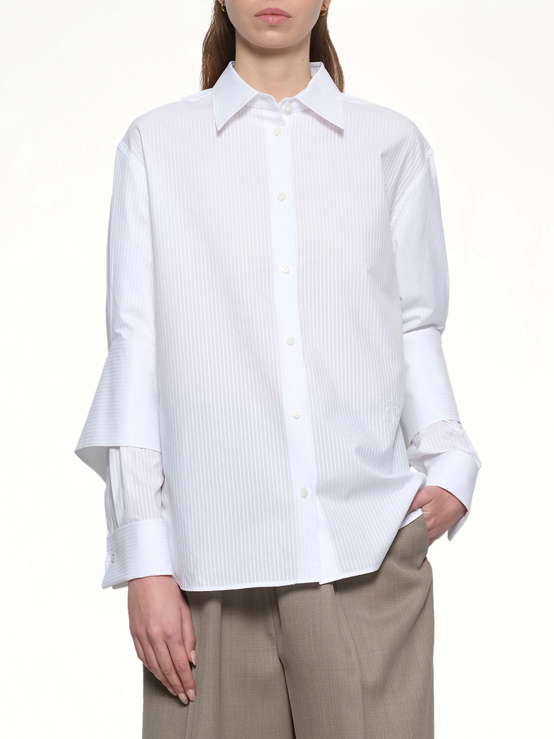 Turn-Up Shirt in White - Image 6