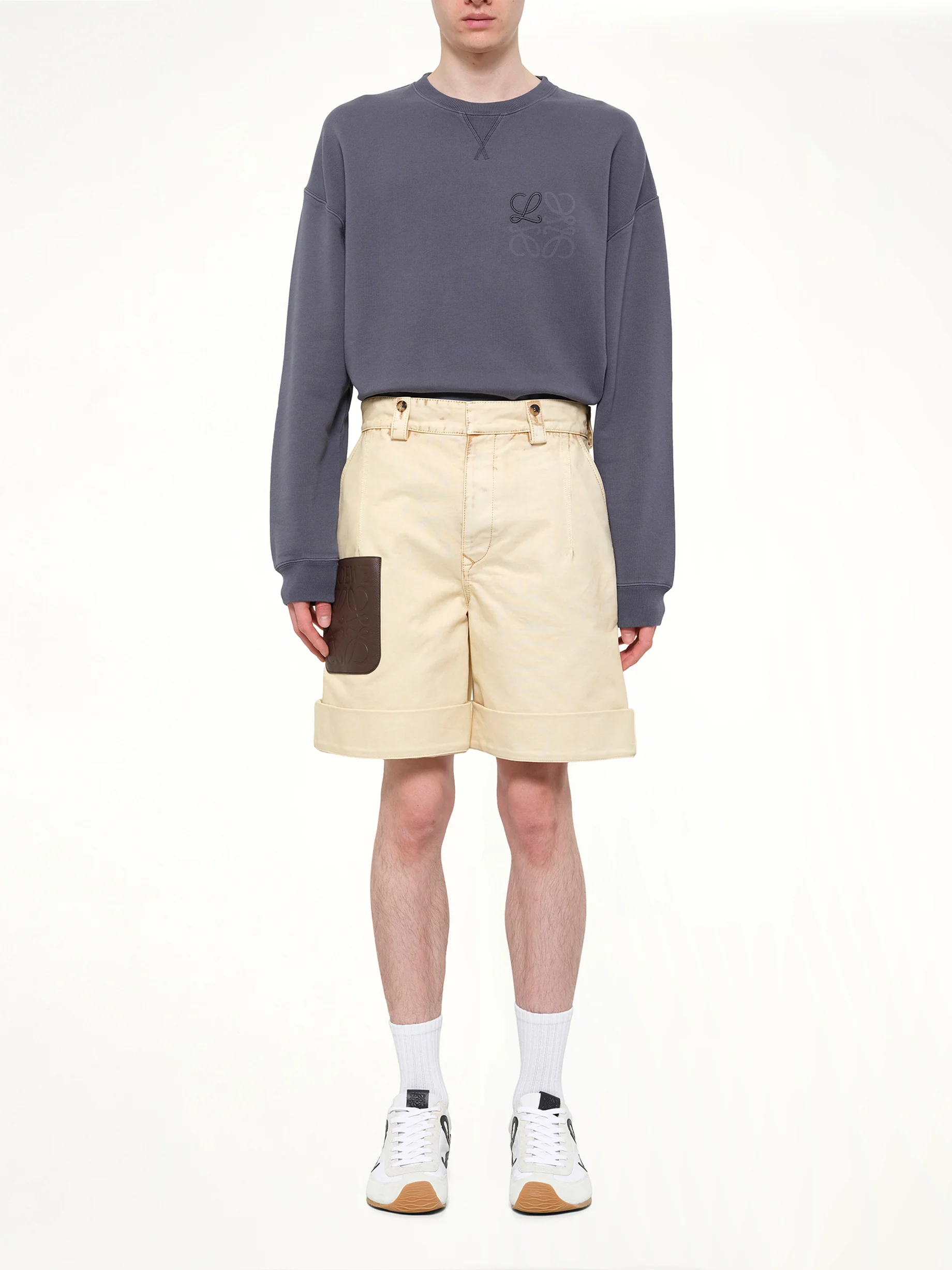 Turn-Up Shorts in Beige - Image 7