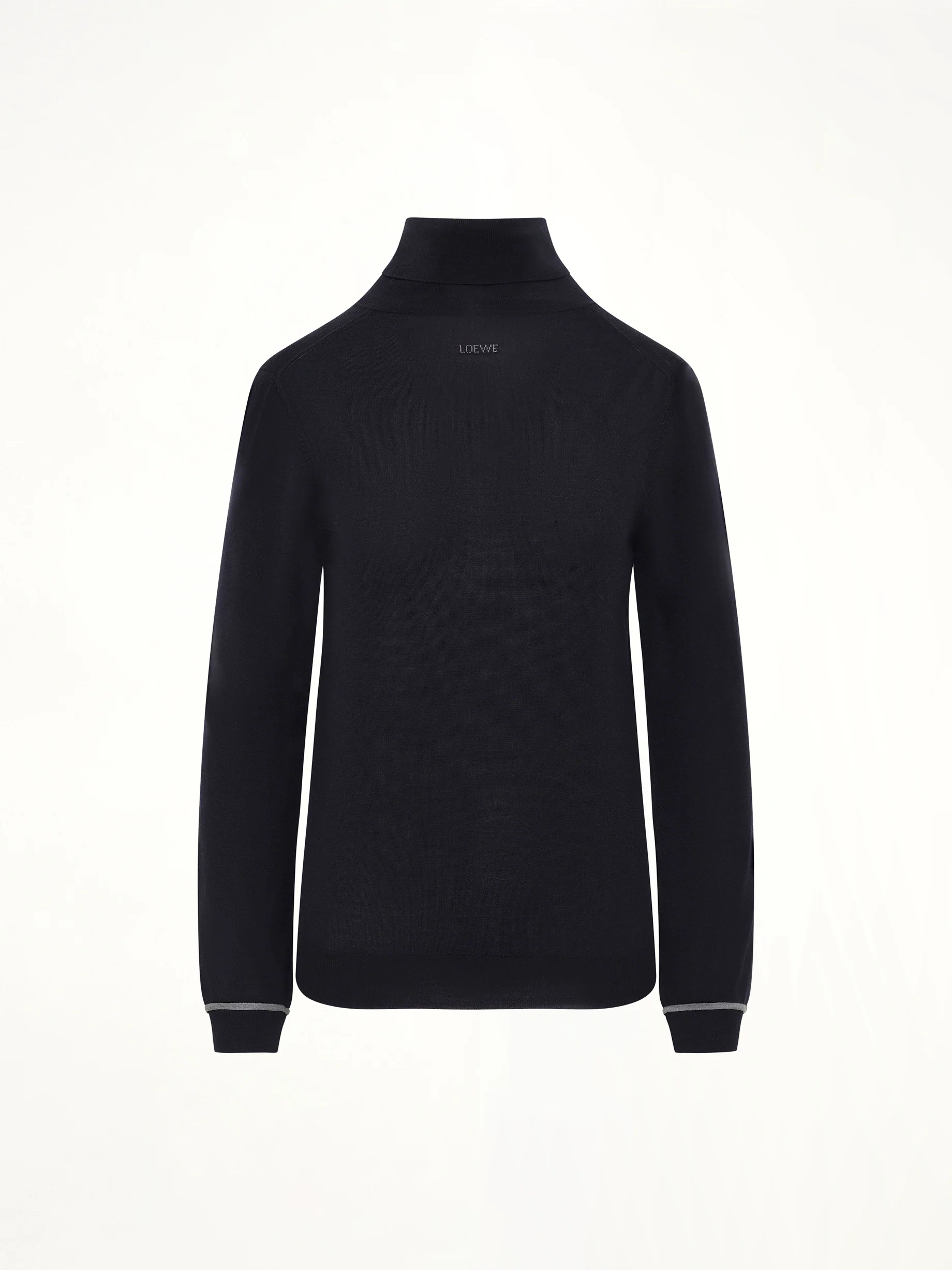 Turtleneck Sweater in Navy/Grey - Image 2
