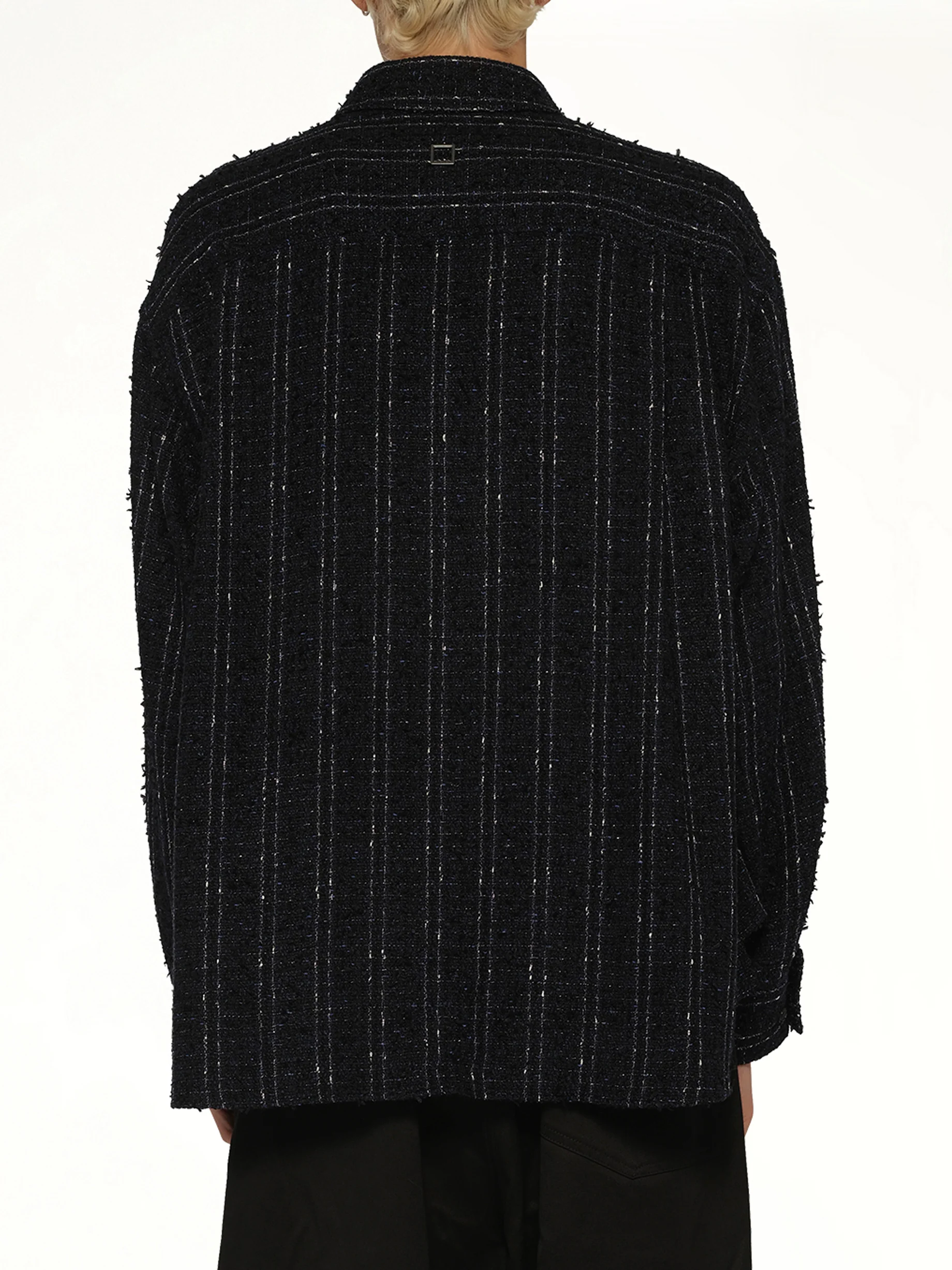Tweed Shirt in Navy - Image 5