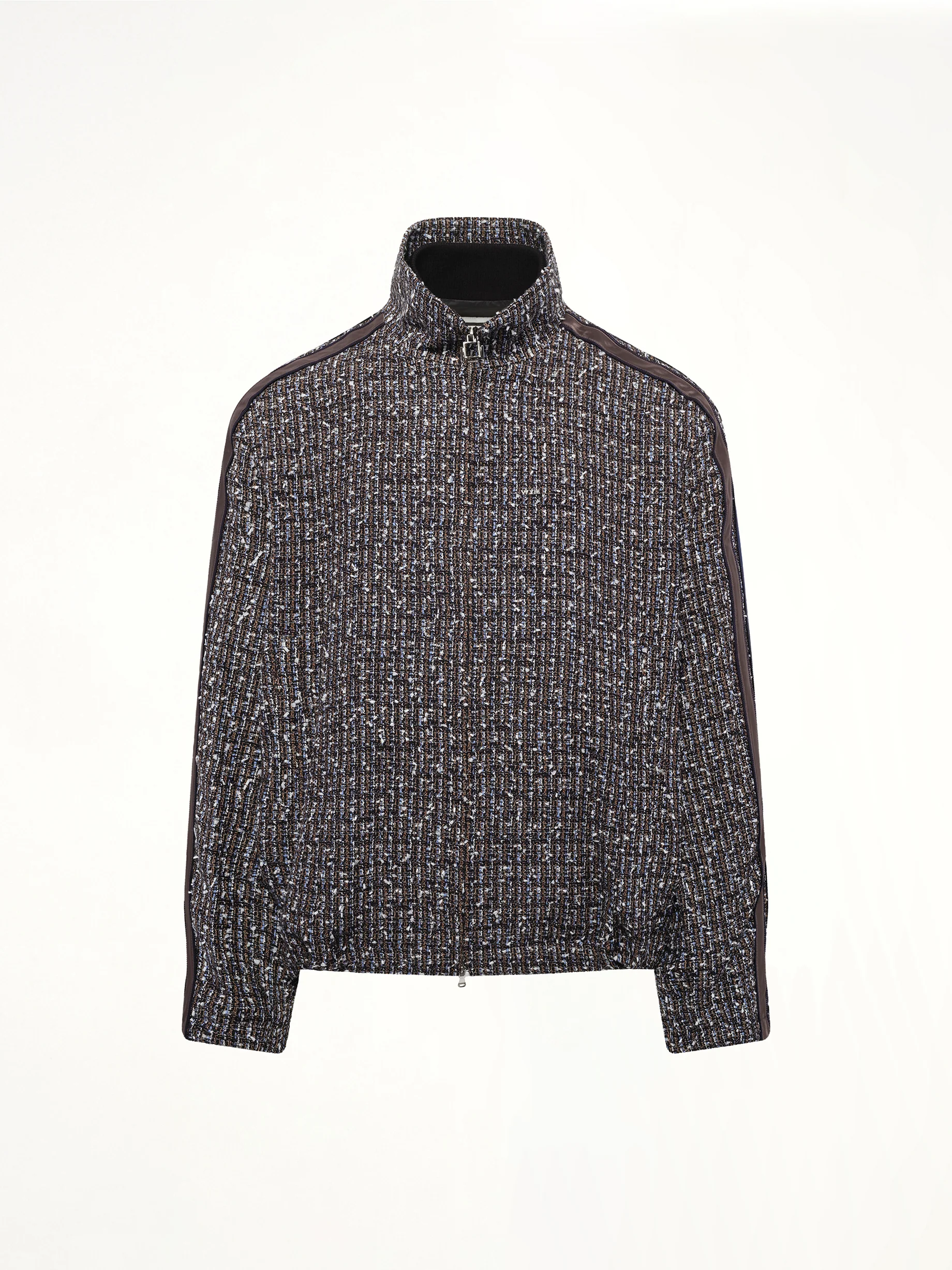Tweed Track Jacket in Blue - Image 2