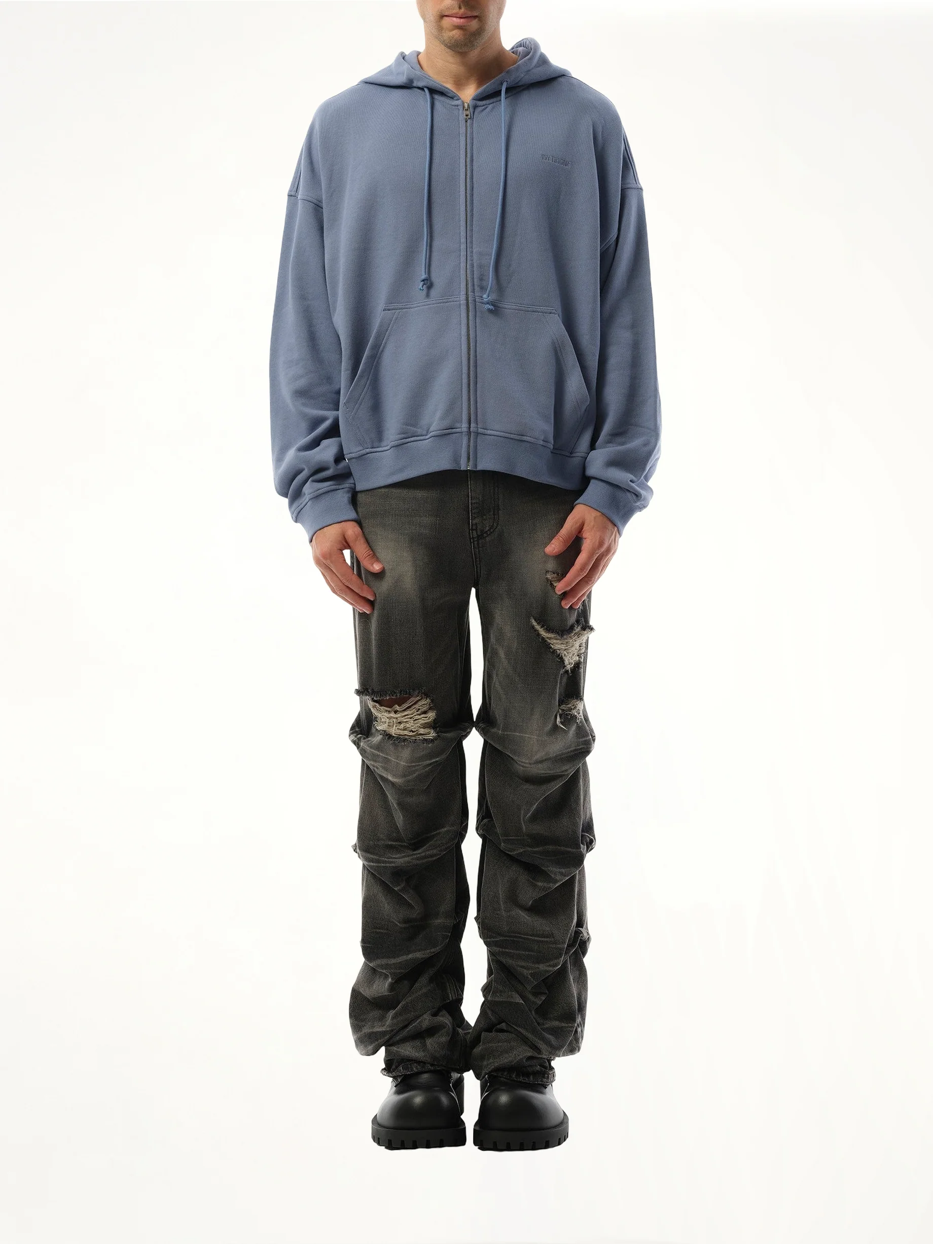 Twin All Around Hoodie Zip-Up in Sky - Image 4