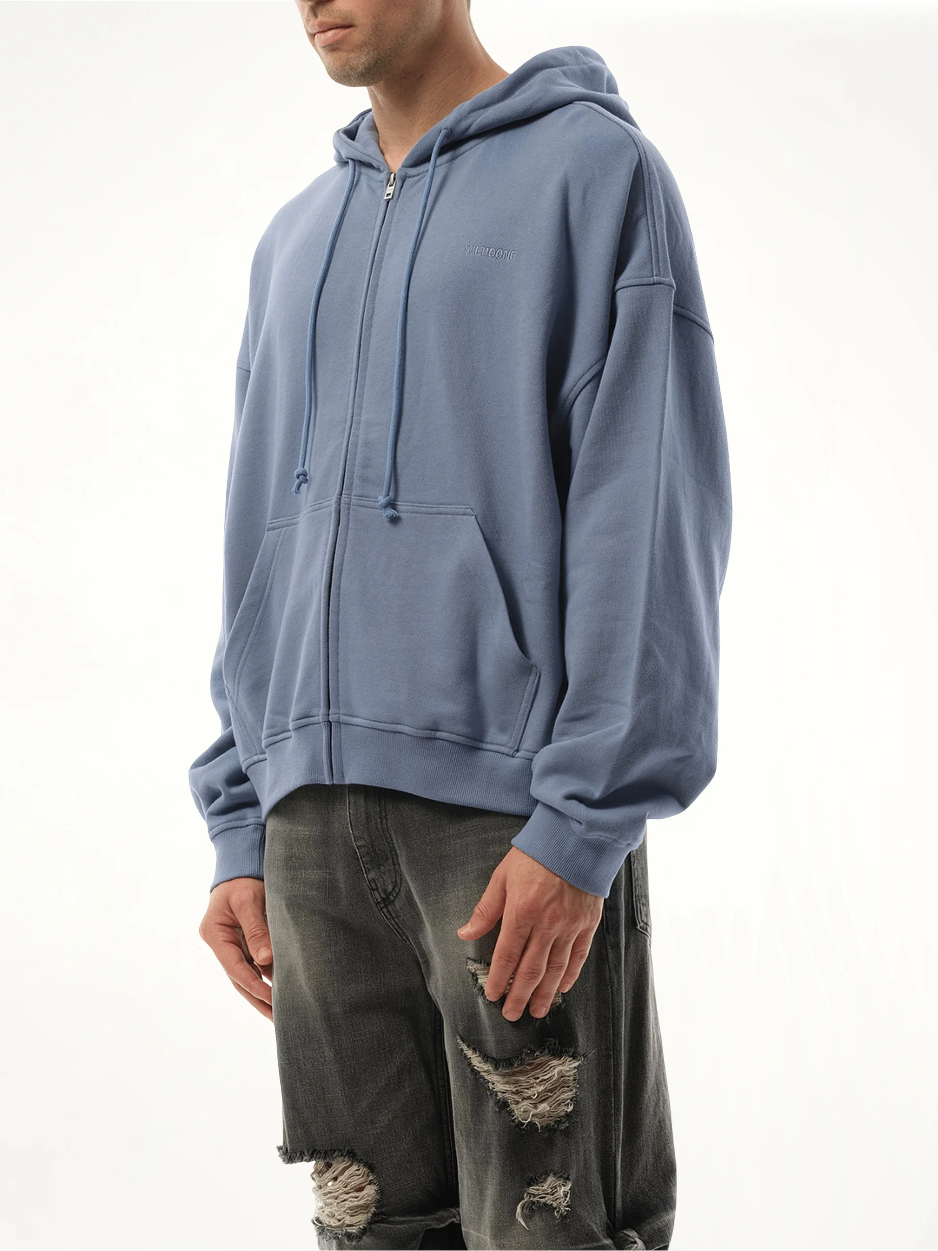 Twin All Around Hoodie Zip-Up in Sky - Image 5