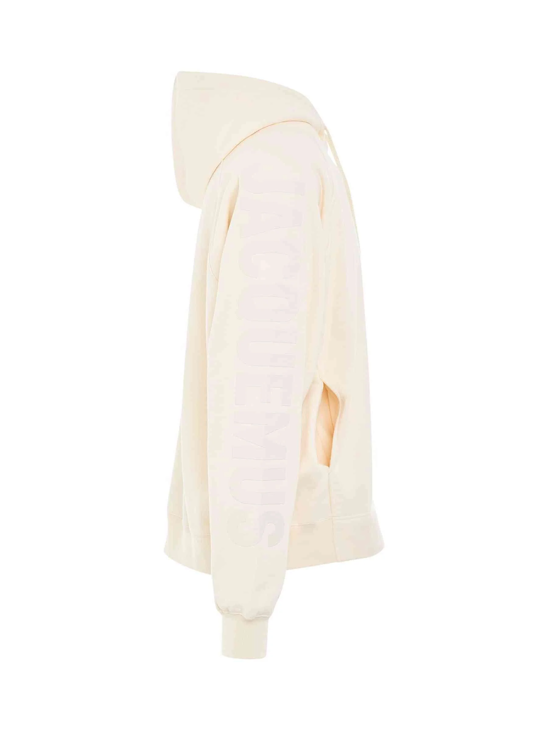 Typo Logo Hoodie in Light Beige - Image 5