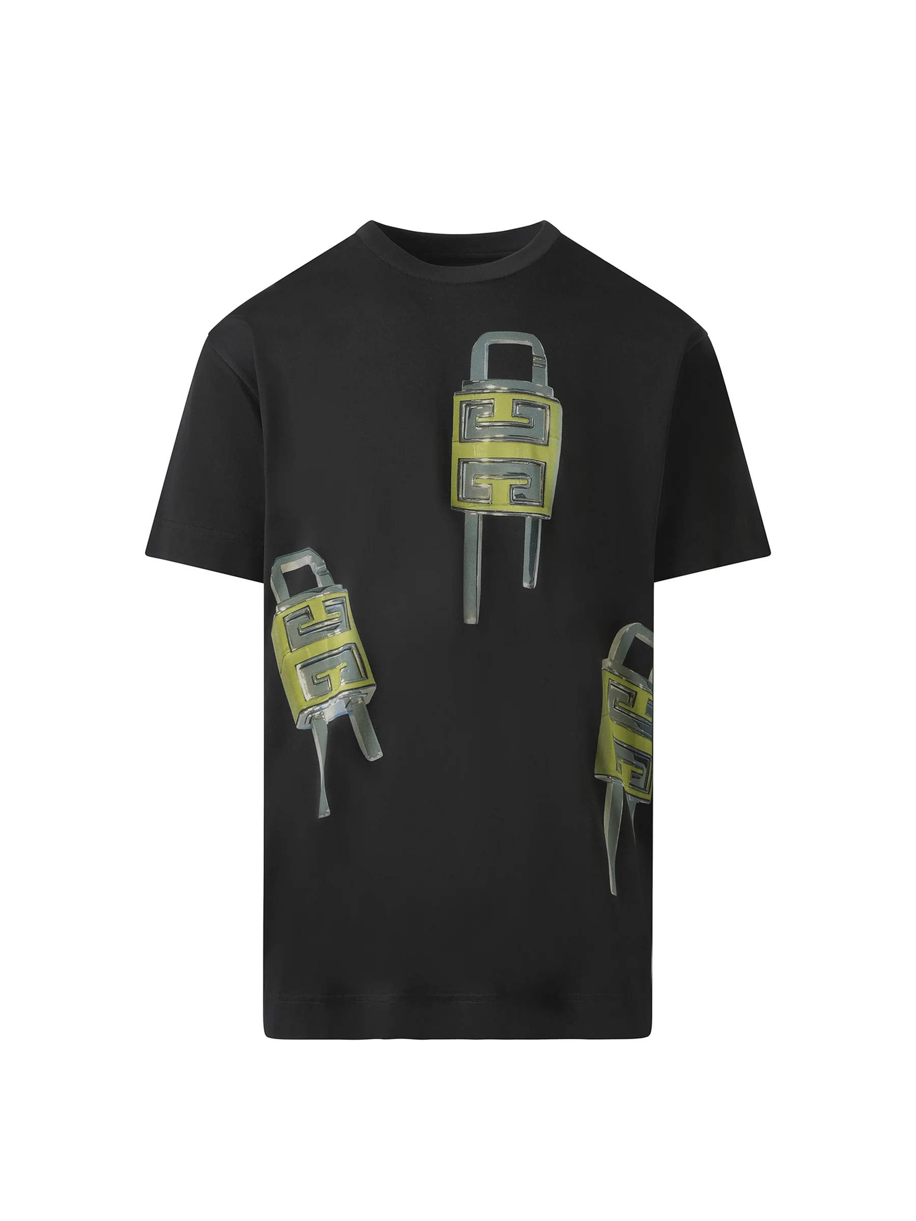 U-Lock Print T-Shirt in Black - Image 2
