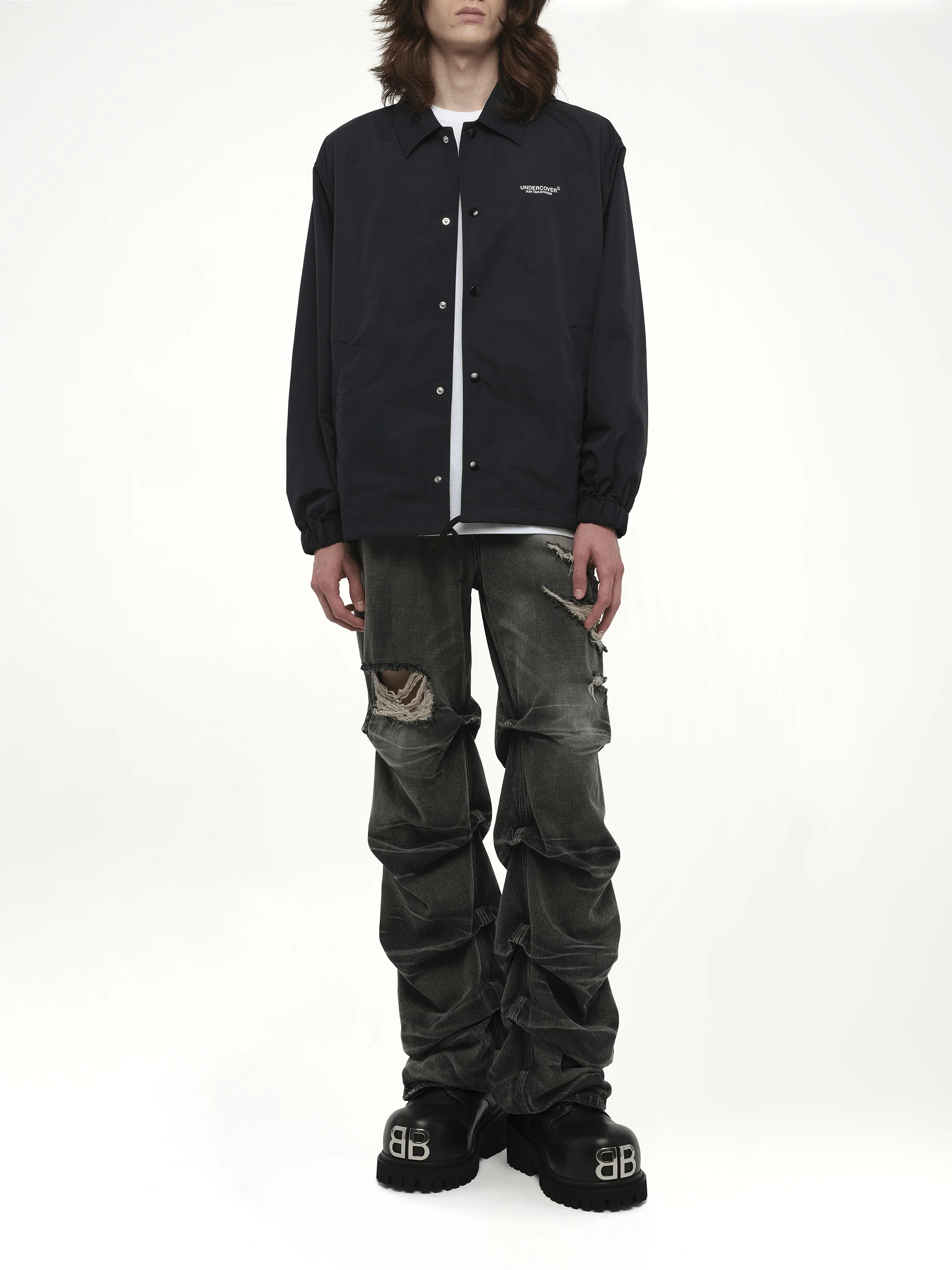 Undercover Coach Jacket in Black - Image 4