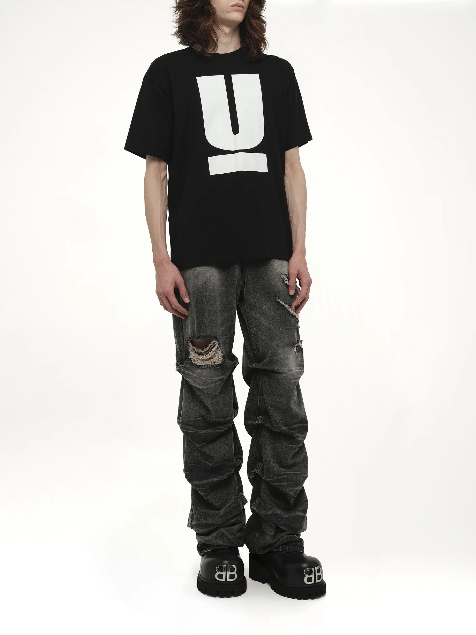 UNDERCOVER Printed T-Shirt in Black - Image 4