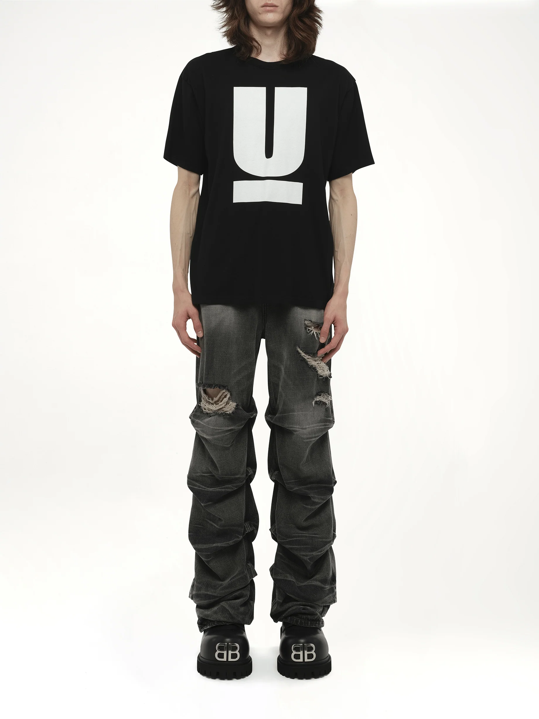UNDERCOVER Printed T-Shirt in Black - Image 7