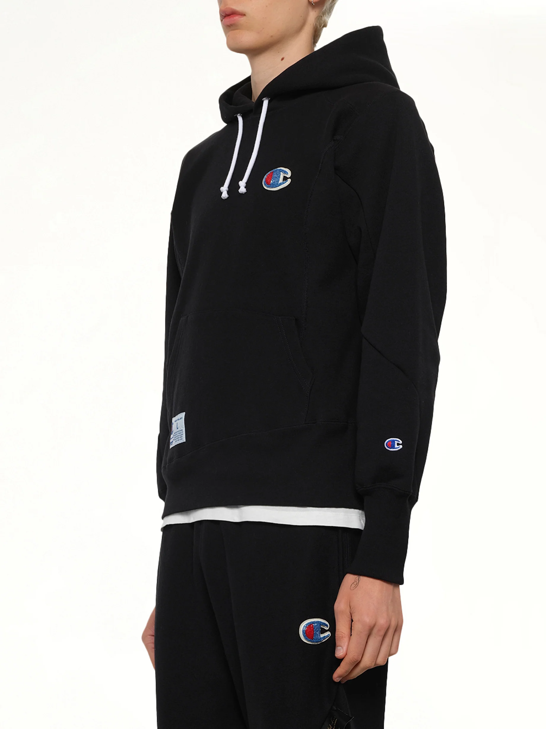 Undercover X Champion Hoodie in Black - Image 3