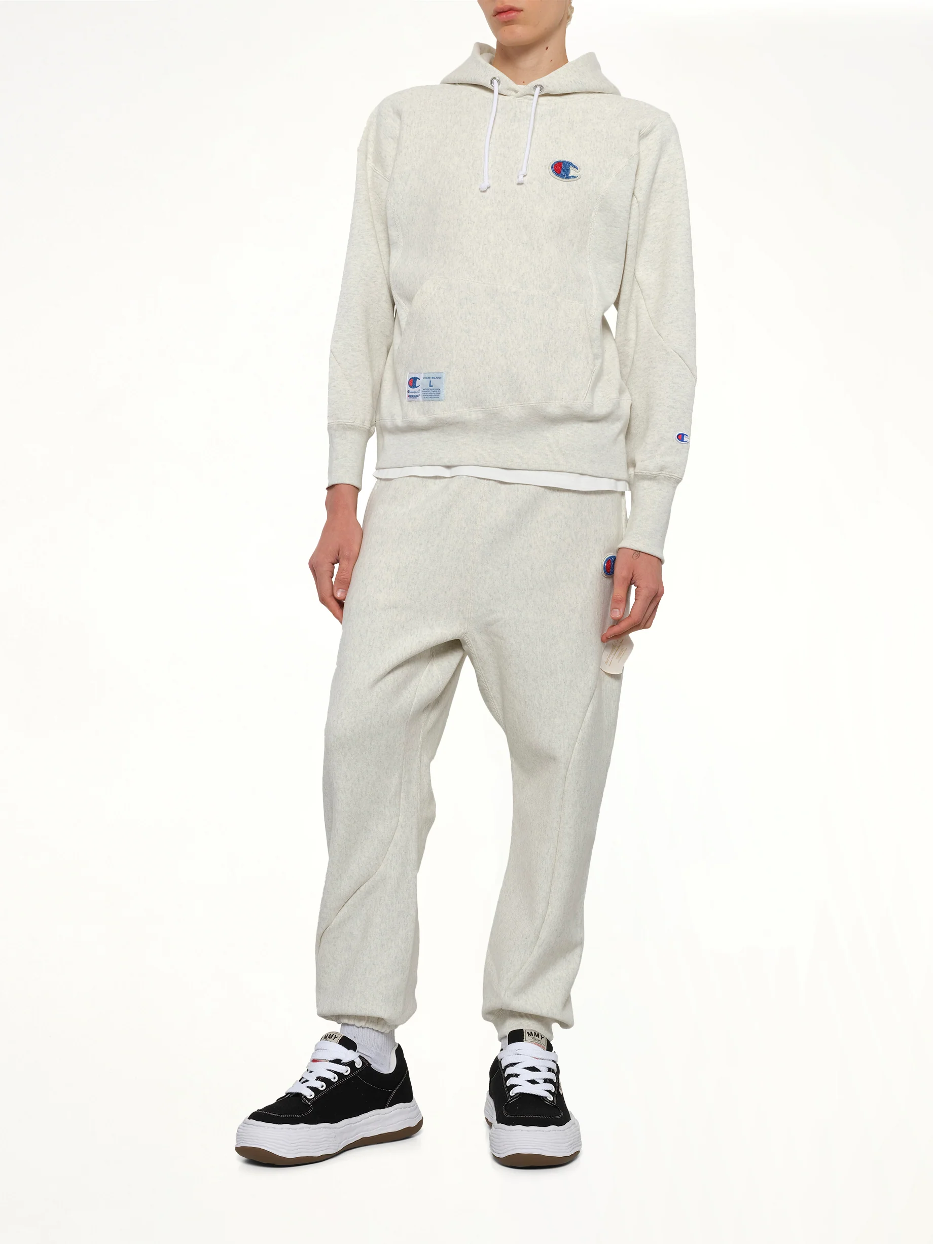 Undercover X Champion Hoodie in Oatmeal - Image 4