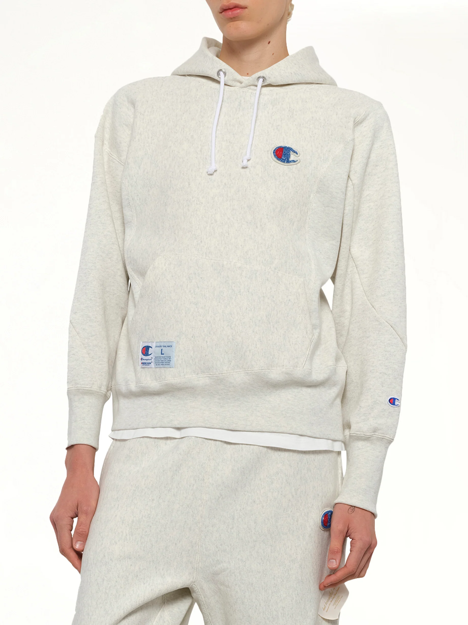 Undercover X Champion Hoodie in Oatmeal - Image 6