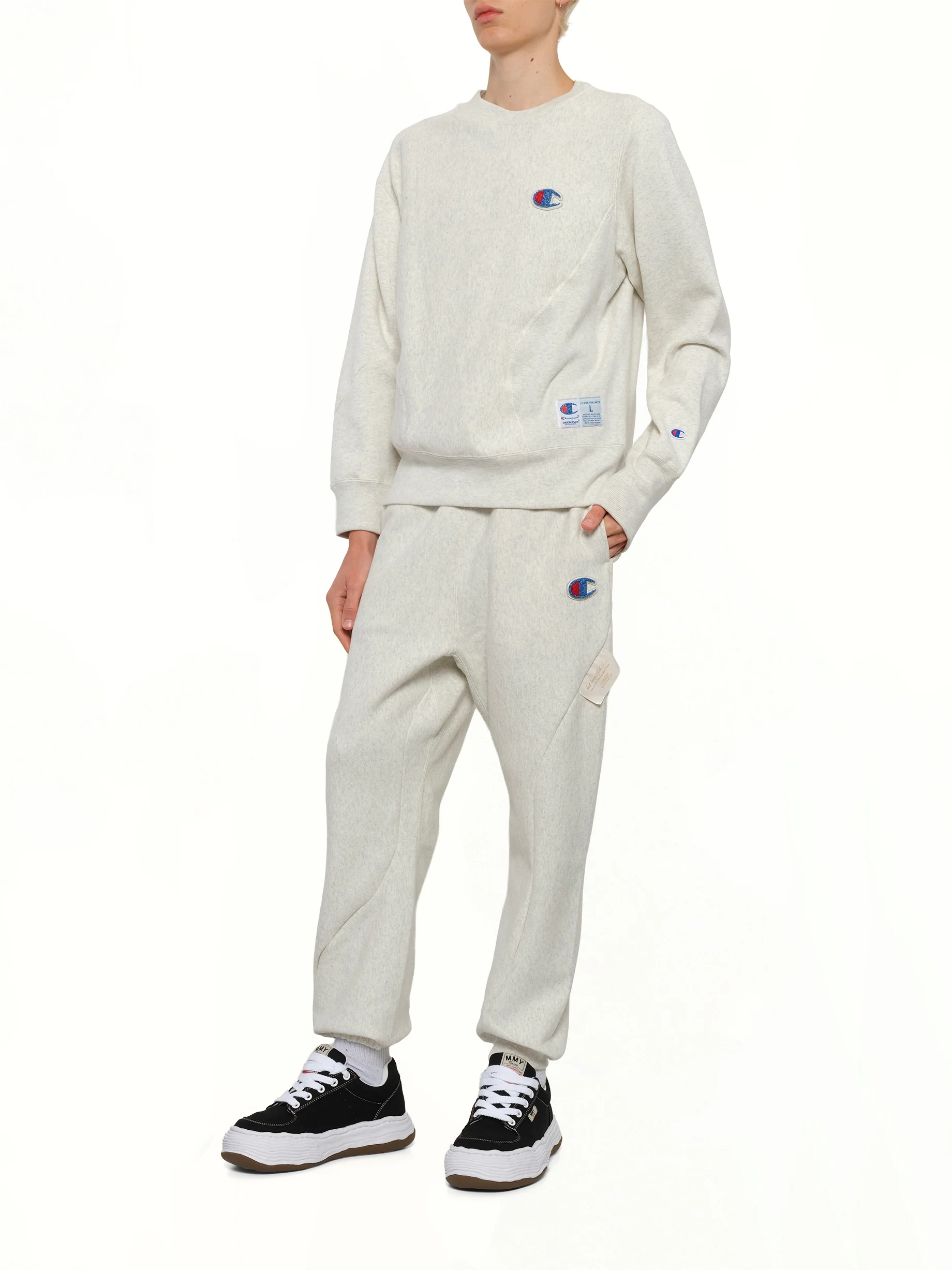 Undercover X Champion Sweatpants in Oatmeal - Image 4