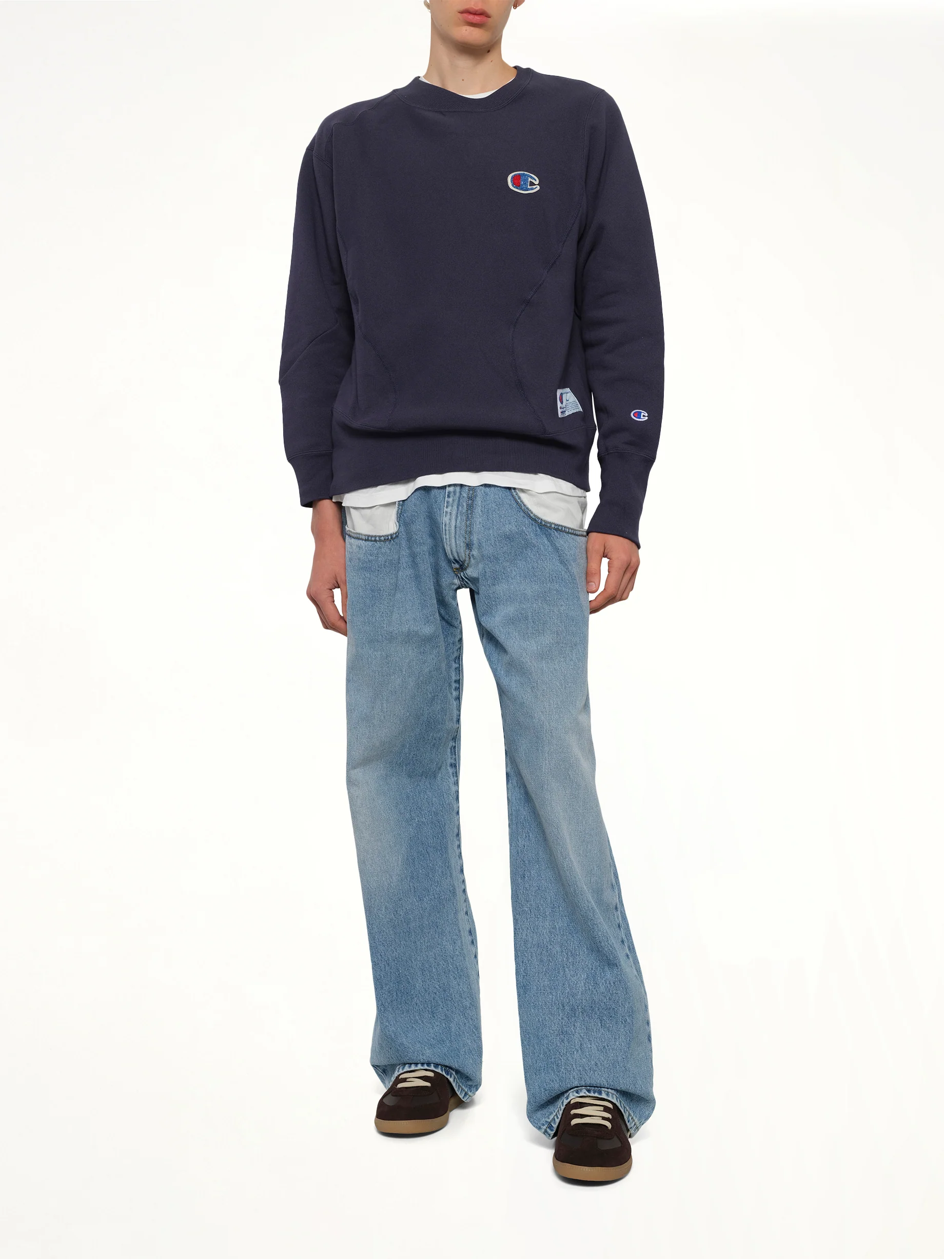 Undercover X Champion Sweatshirt in Navy - Image 4