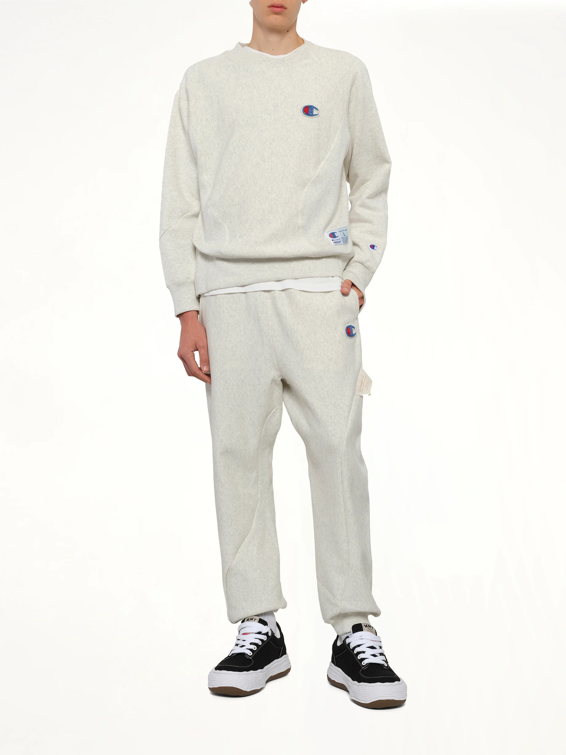 Undercover X Champion Sweatshirt in Oatmeal - Image 4