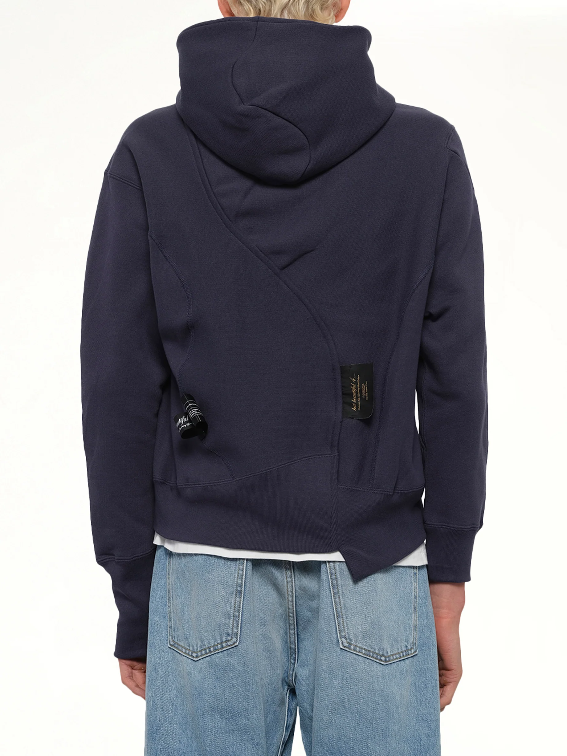 Undercover X Champion Zip Hoodie in Navy - Image 5