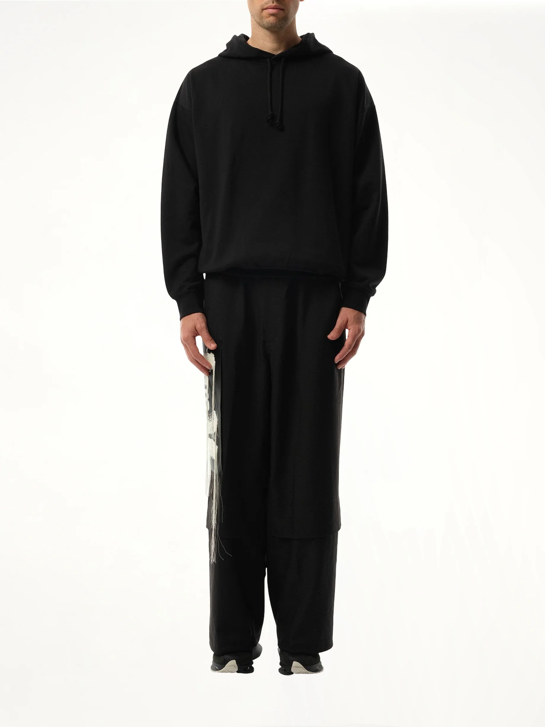 Unisex Pun Logo Hoodie in Black - Image 4