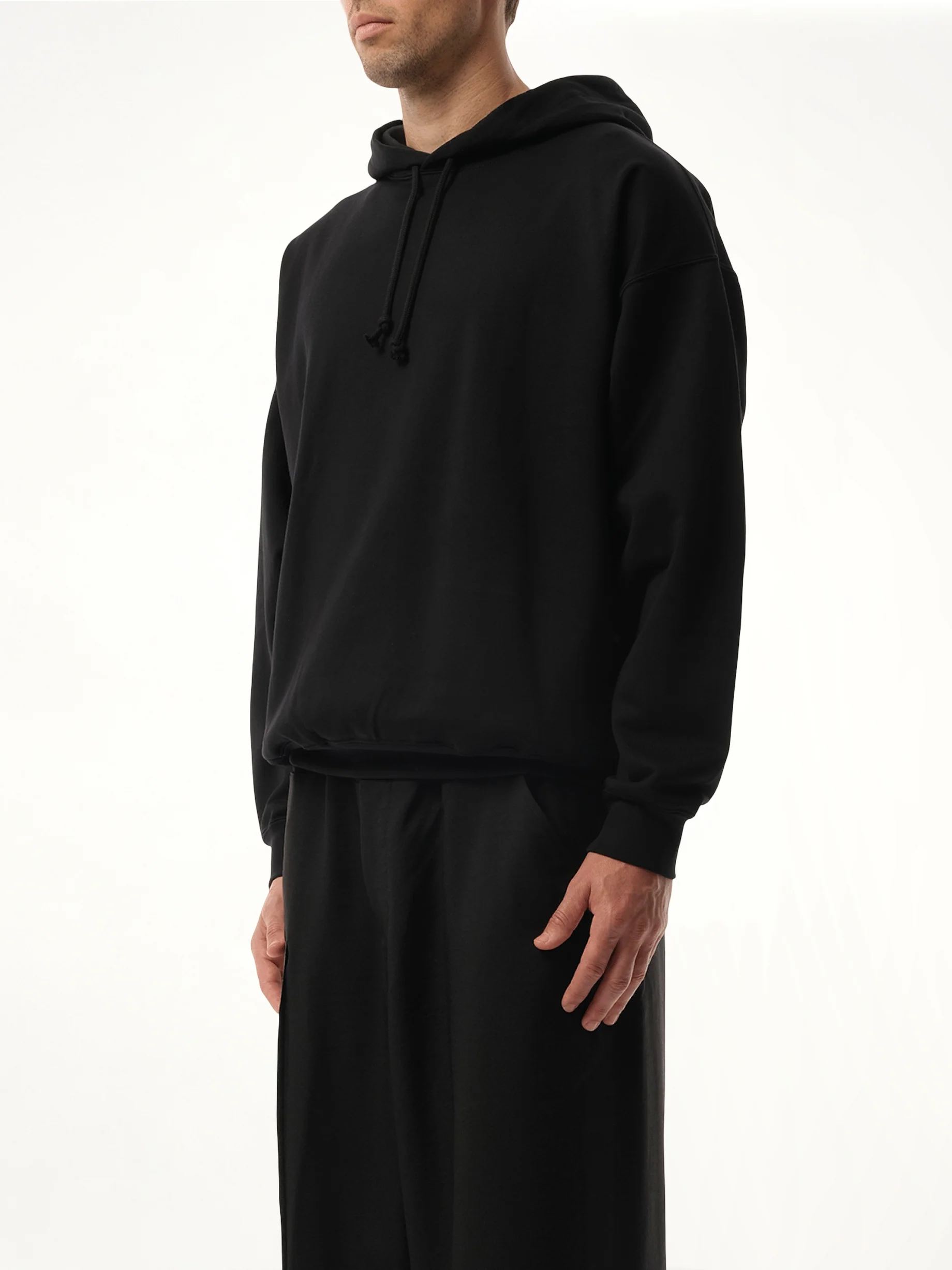 Unisex Pun Logo Hoodie in Black - Image 5