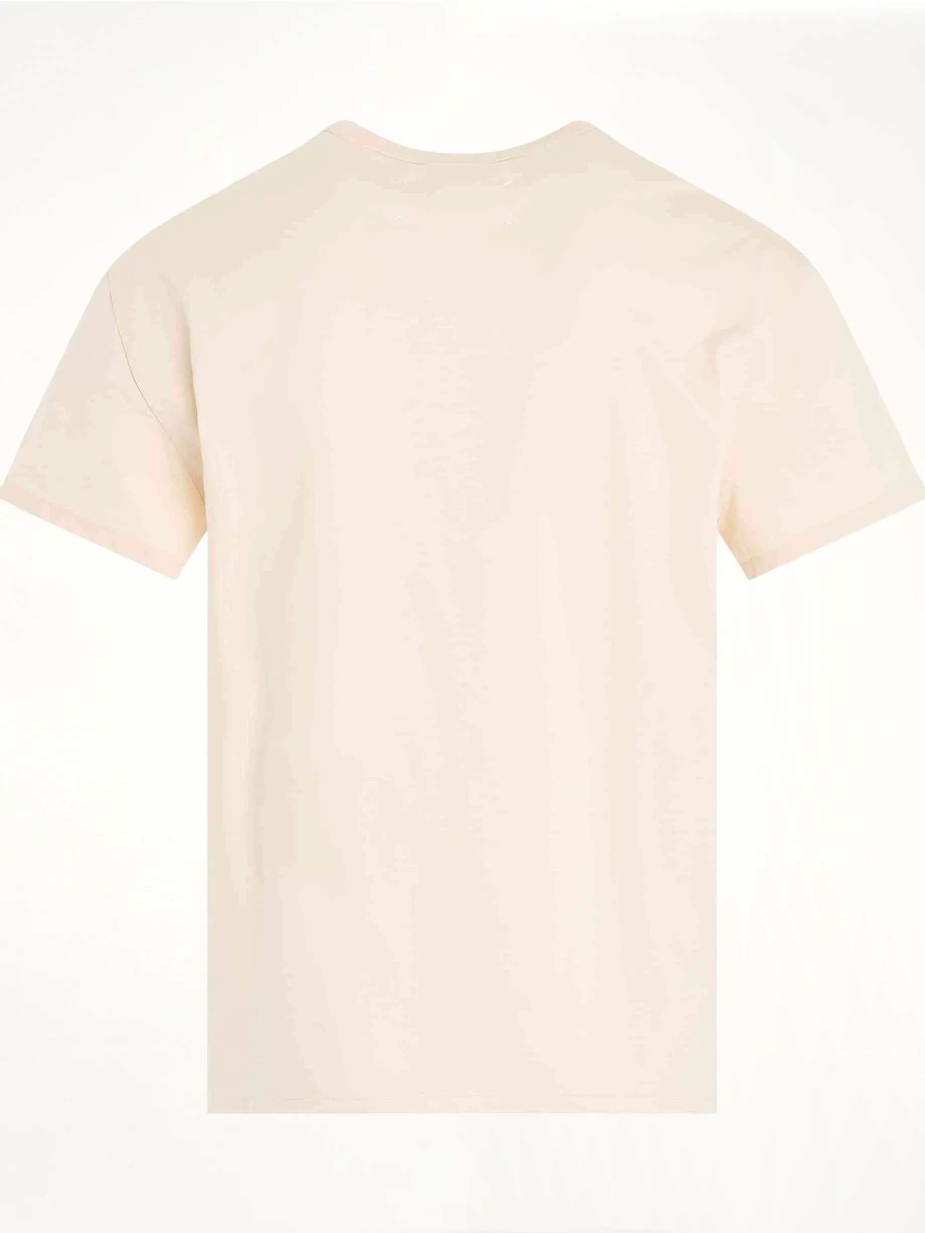 Upside Down Logo T-Shirt in Beige - Image 4