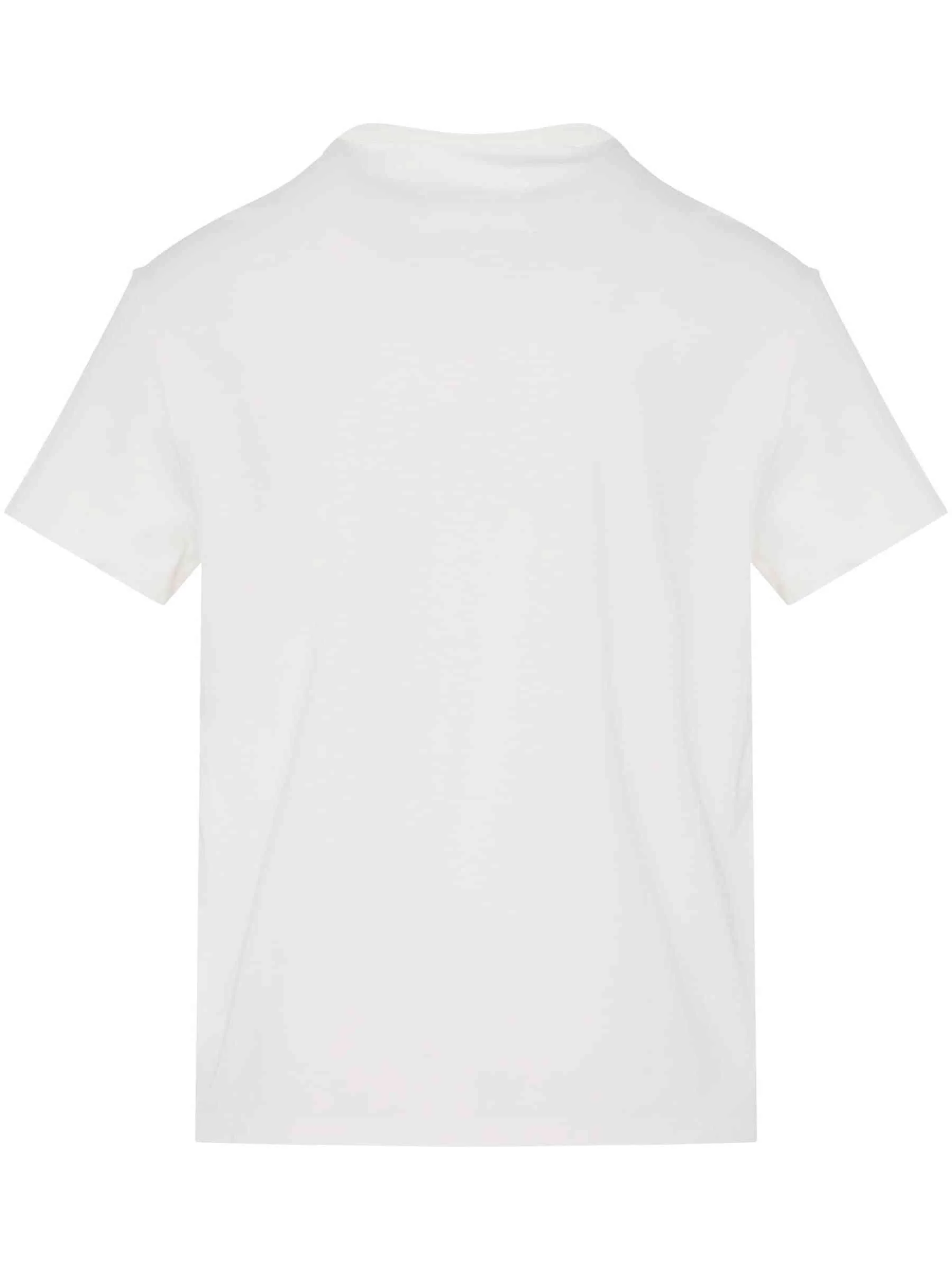 Upside Down Logo T-Shirt in White - Image 4