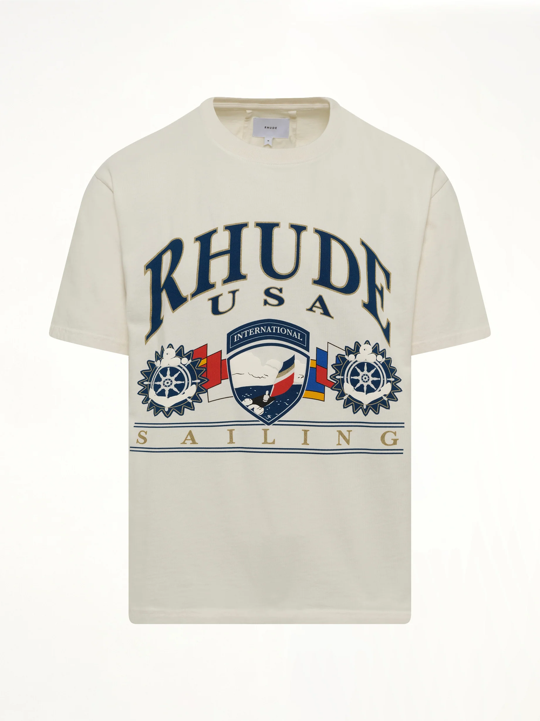 USA Sailing Icon T-Shirt in Vintage White - Image 2