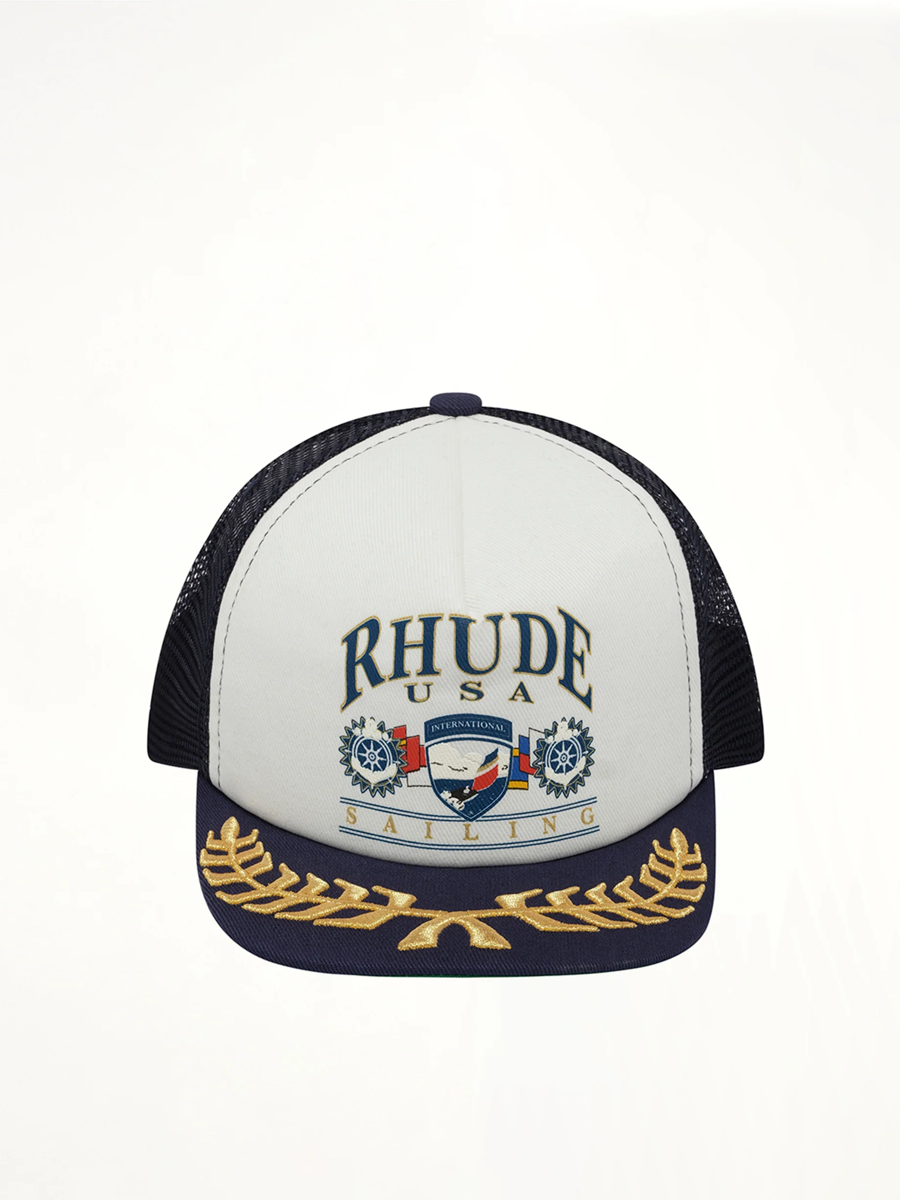 USA Sailing Icon Trucker Hat in Navy/White