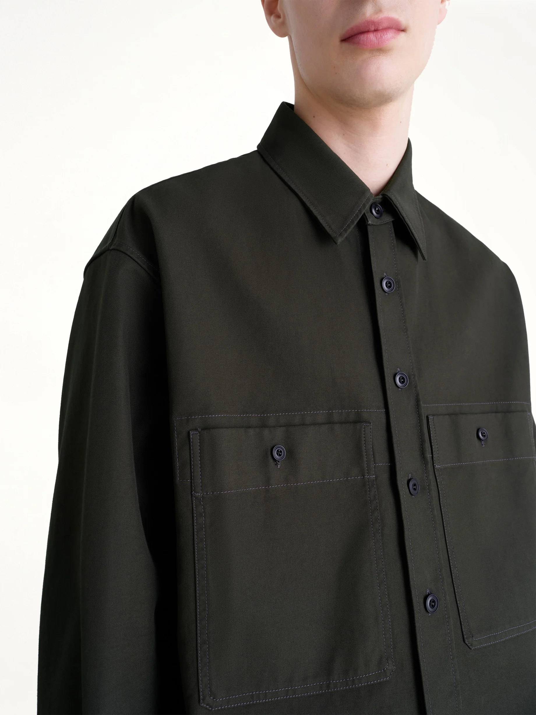 Utility Overshirt in Espresso - Image 6