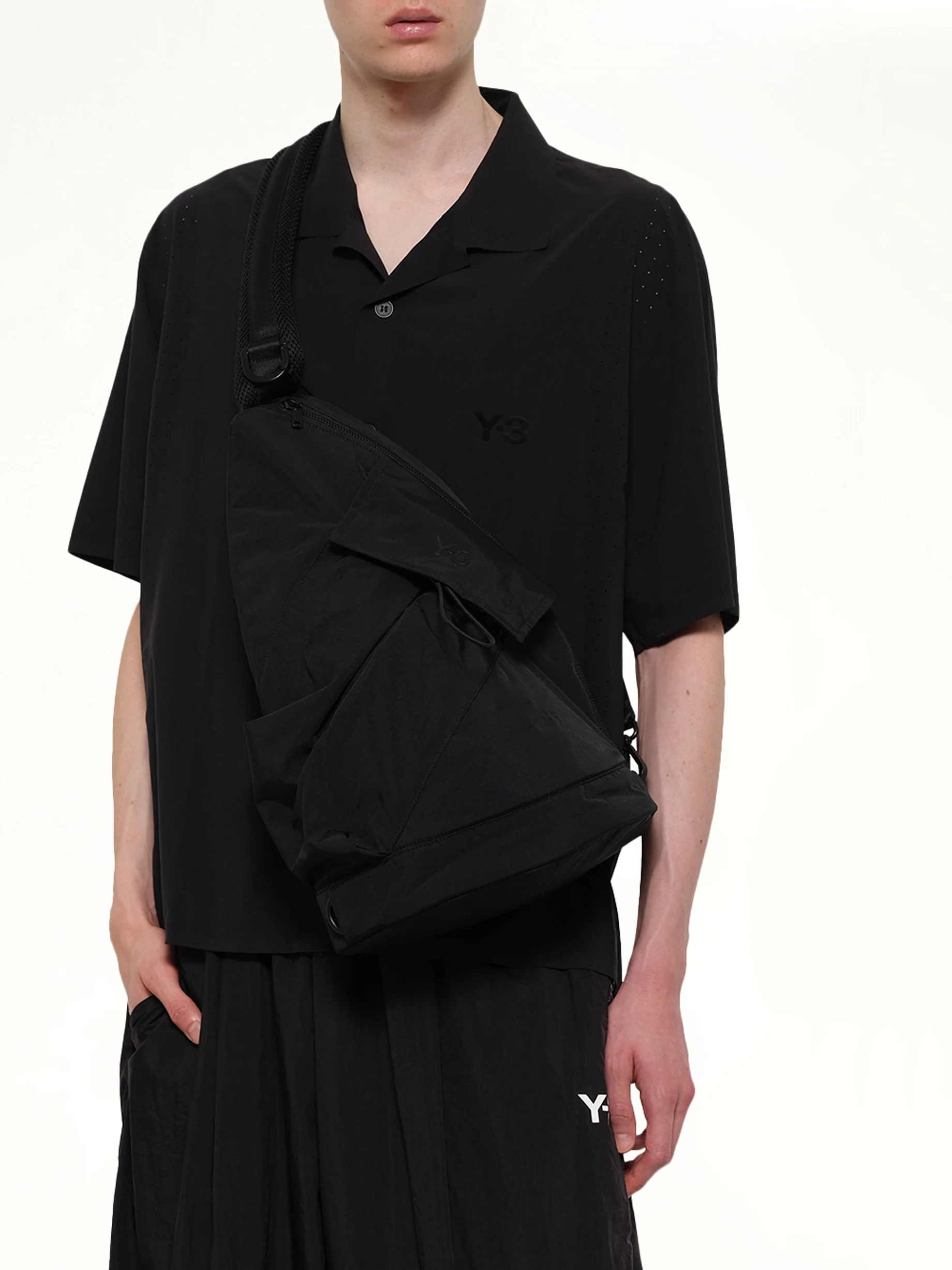 Utility Sling Bag in Black - Image 6