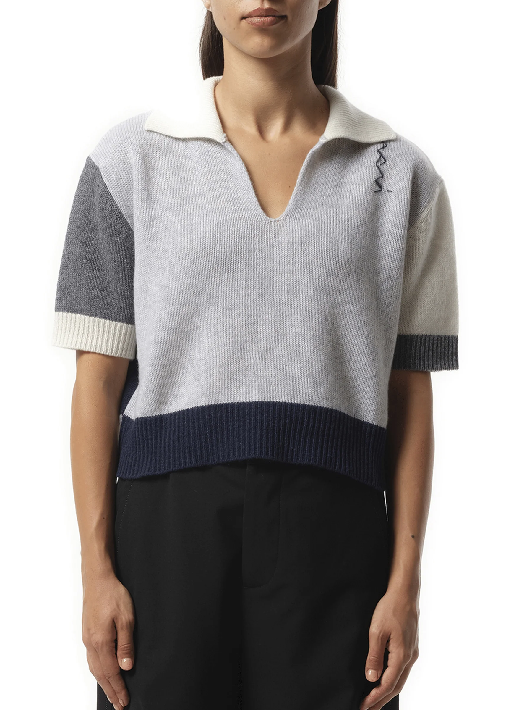 V Neck Boxy Sweater in Sodium