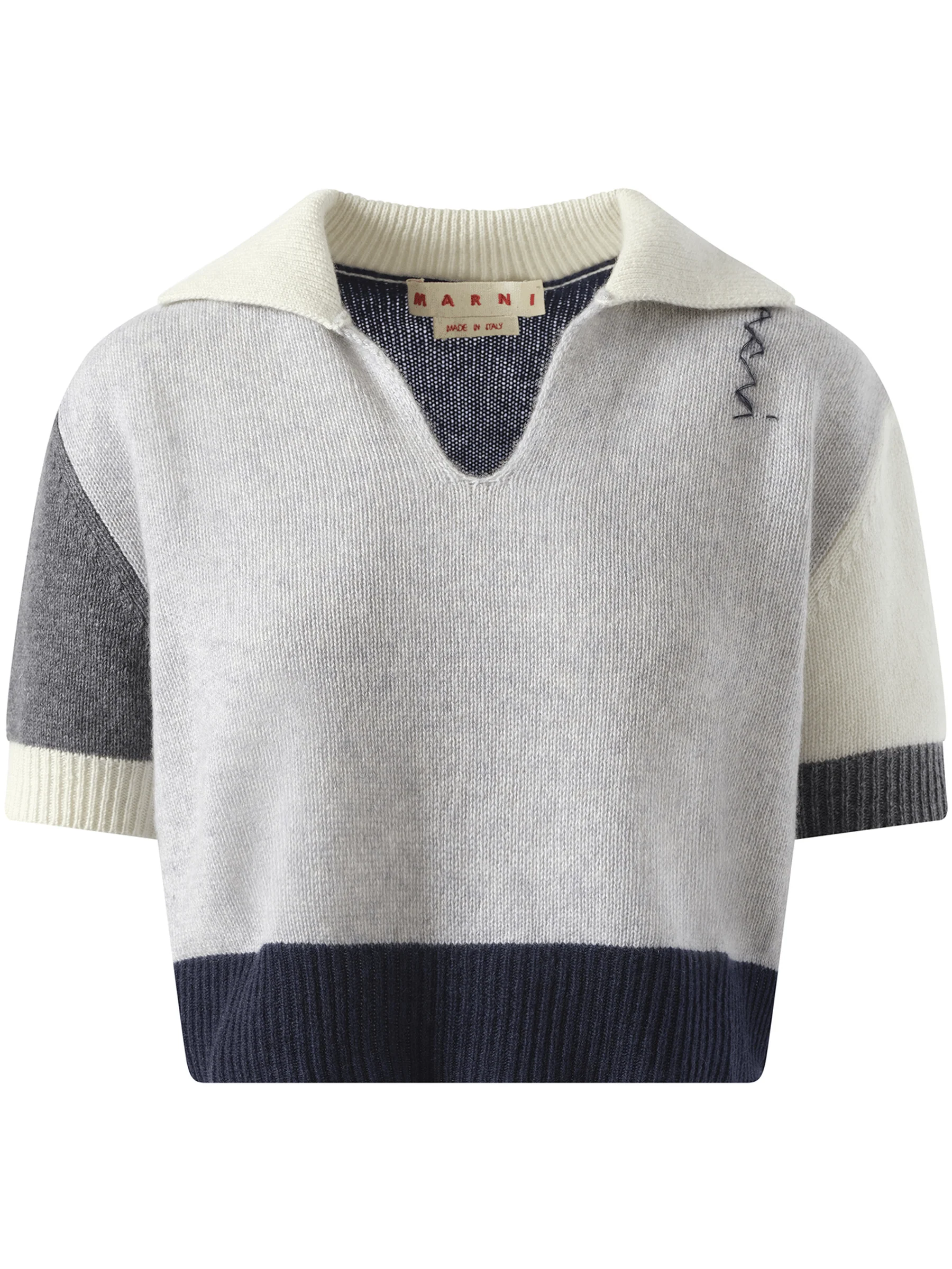 V Neck Boxy Sweater in Sodium - Image 2