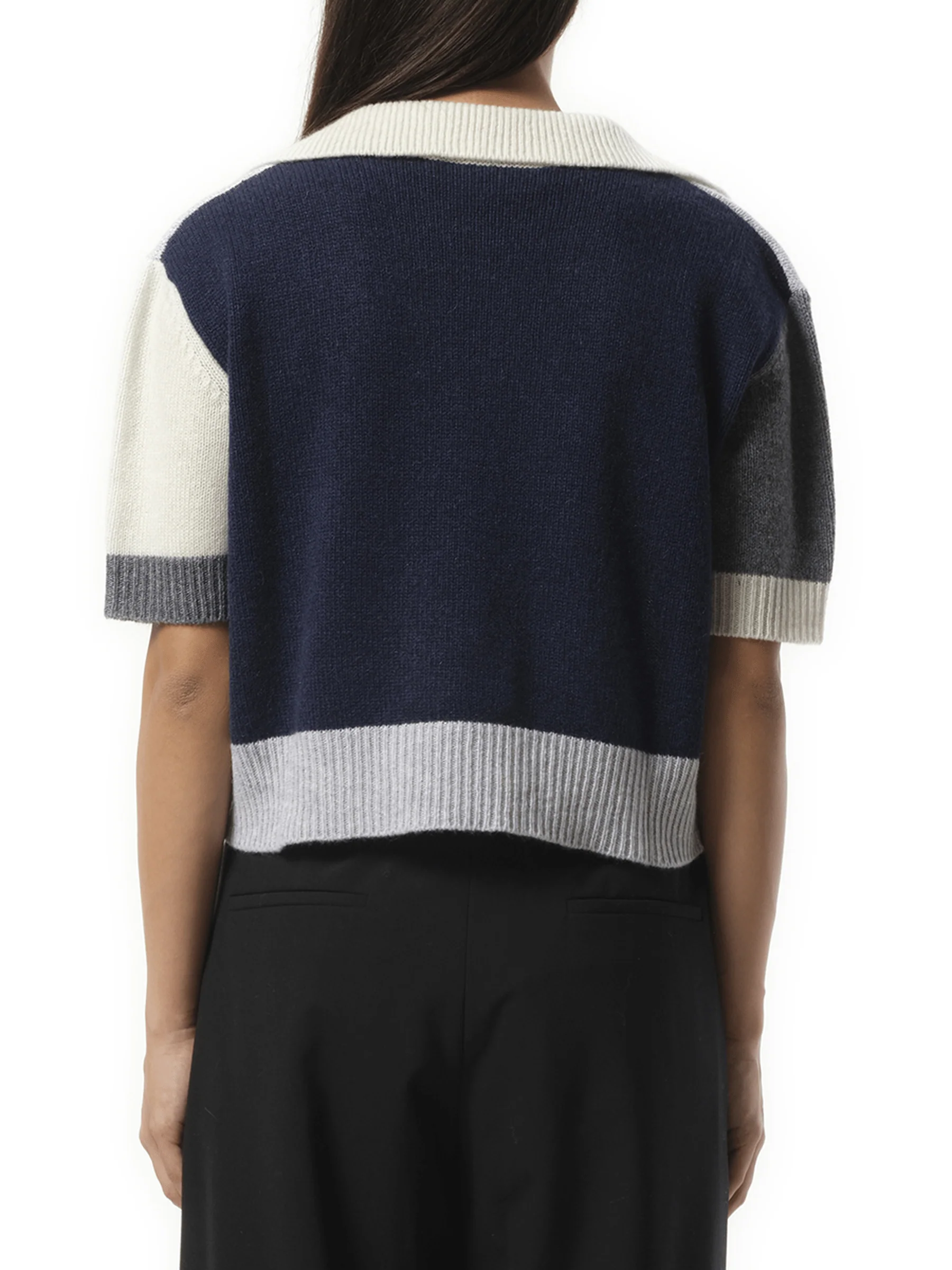V Neck Boxy Sweater in Sodium - Image 6