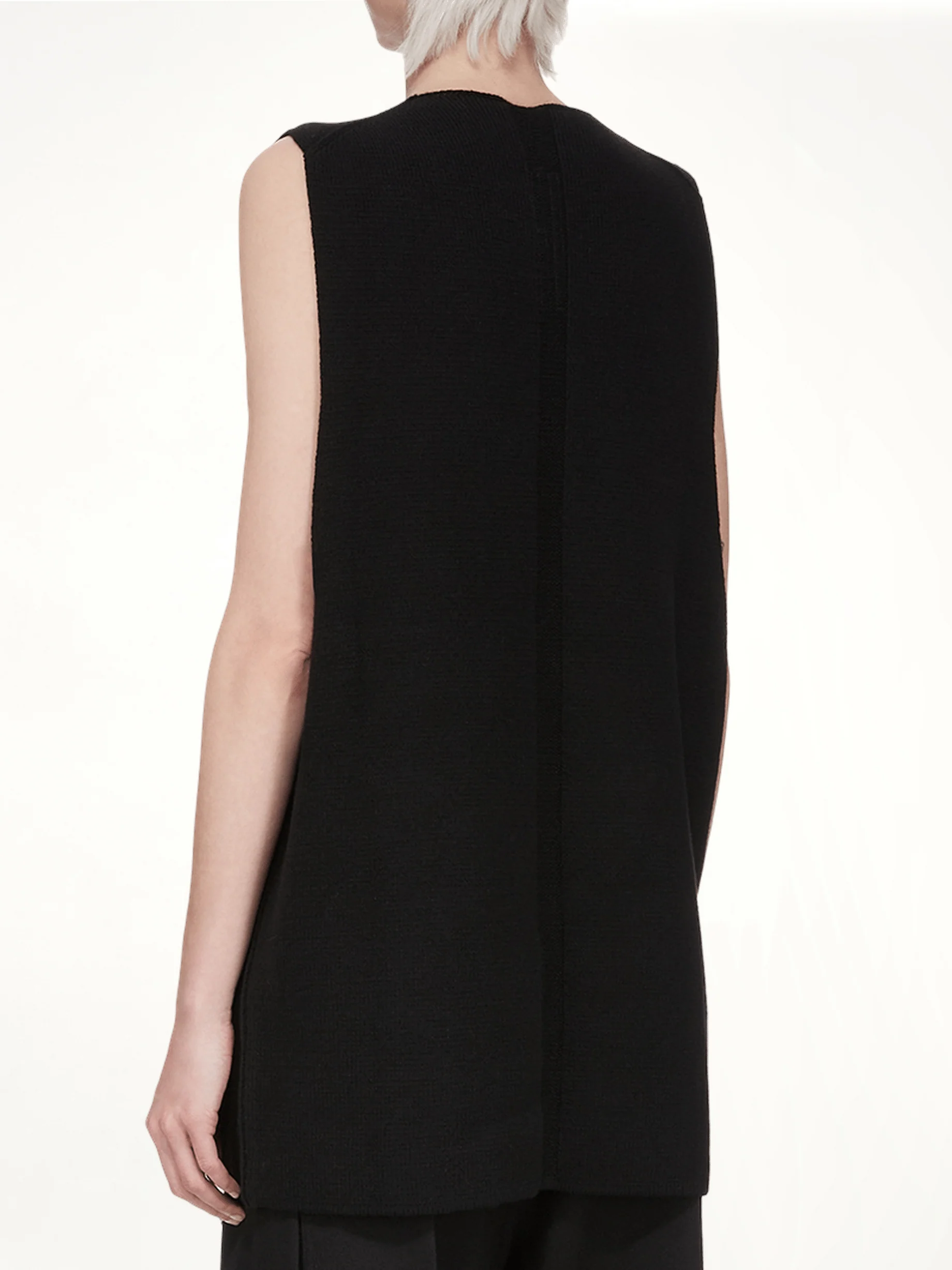 V Tank Sweater in Black - Image 7