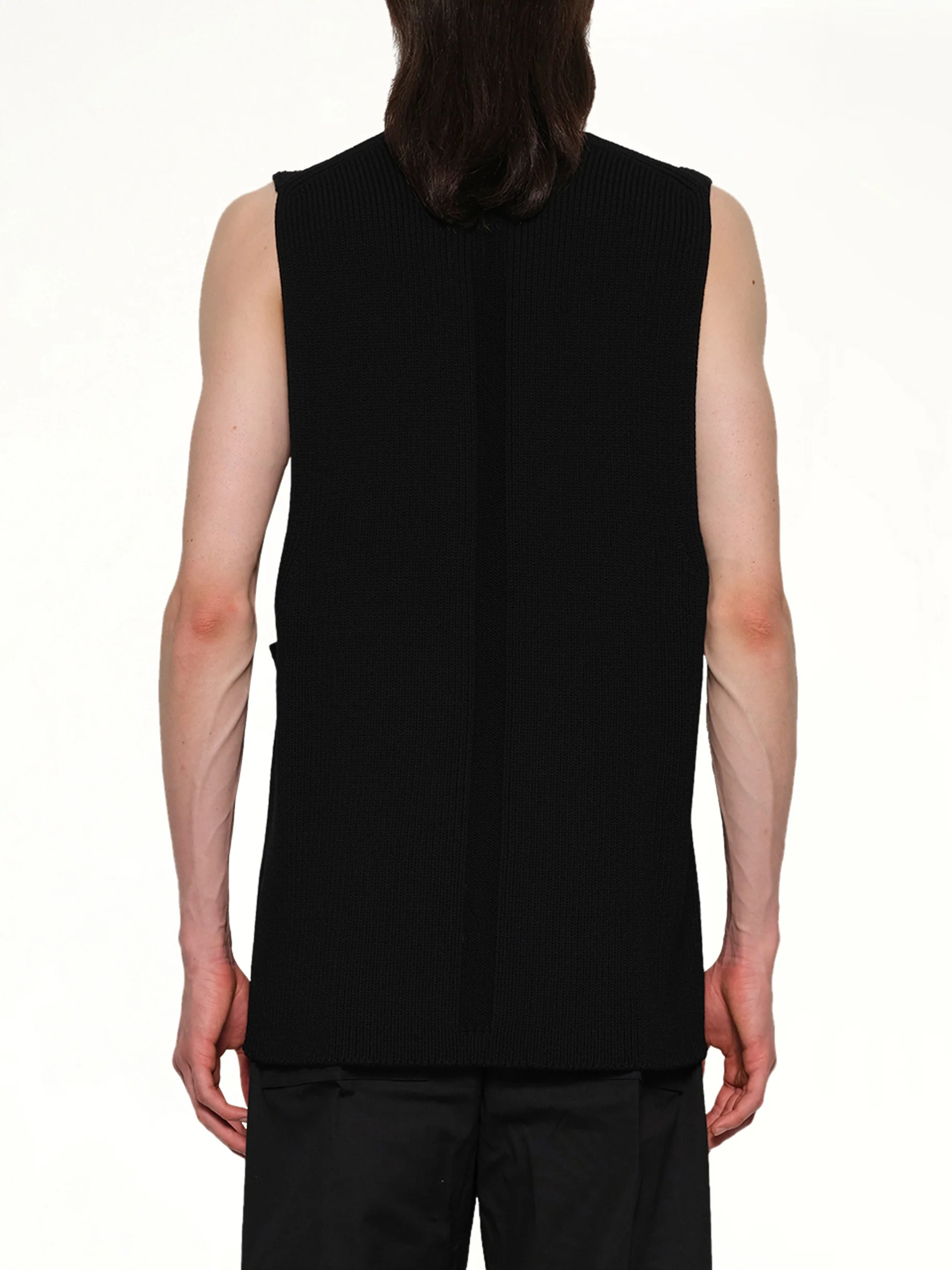 V Tank Top in Black - Image 5