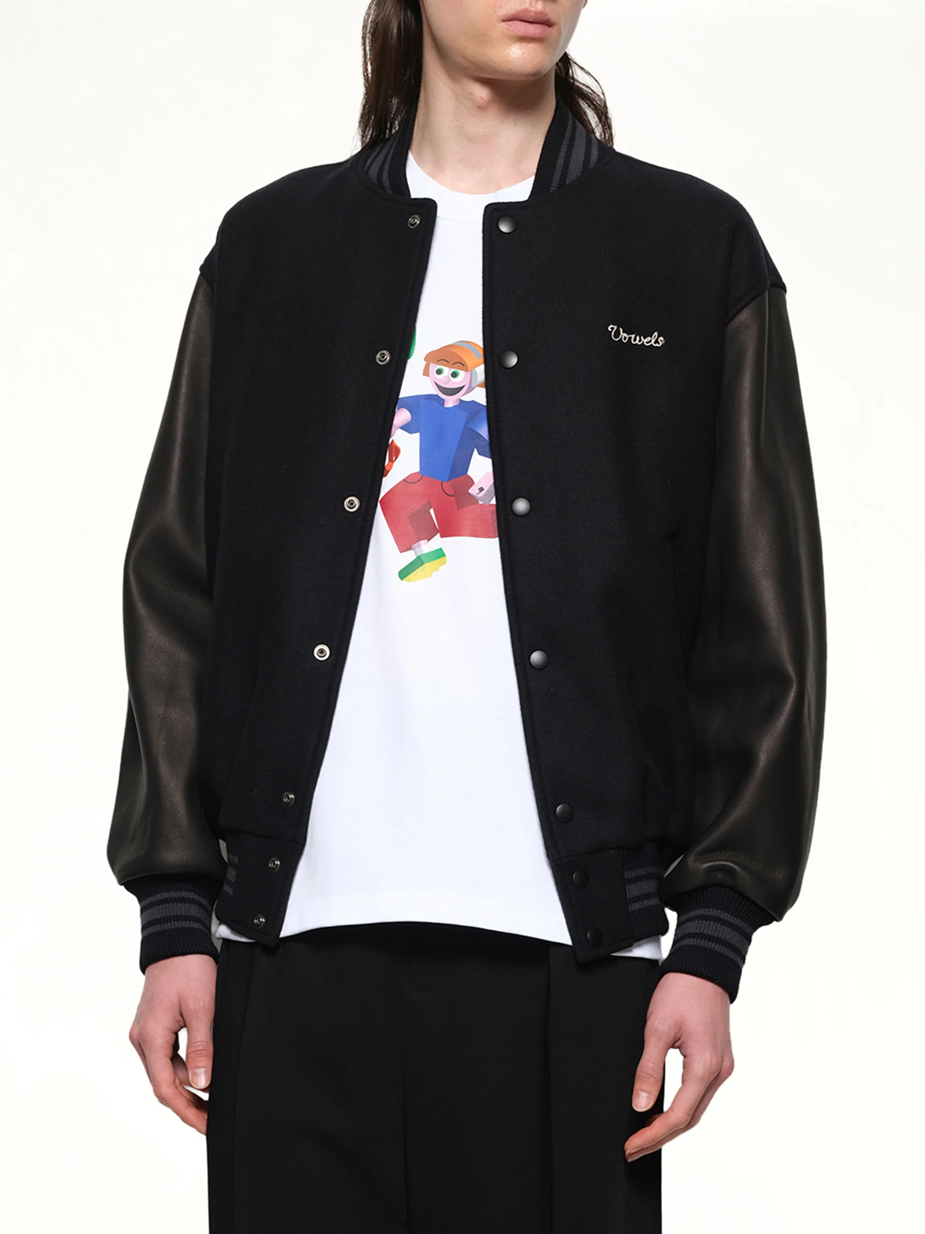 Varsity Jacket in Black - Image 6