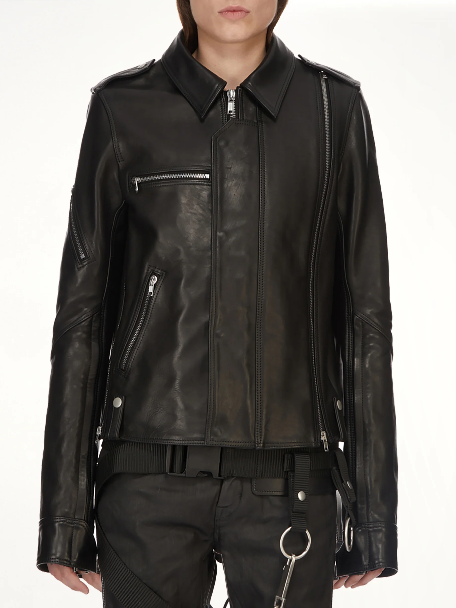 Vega Leather Jacket in Black