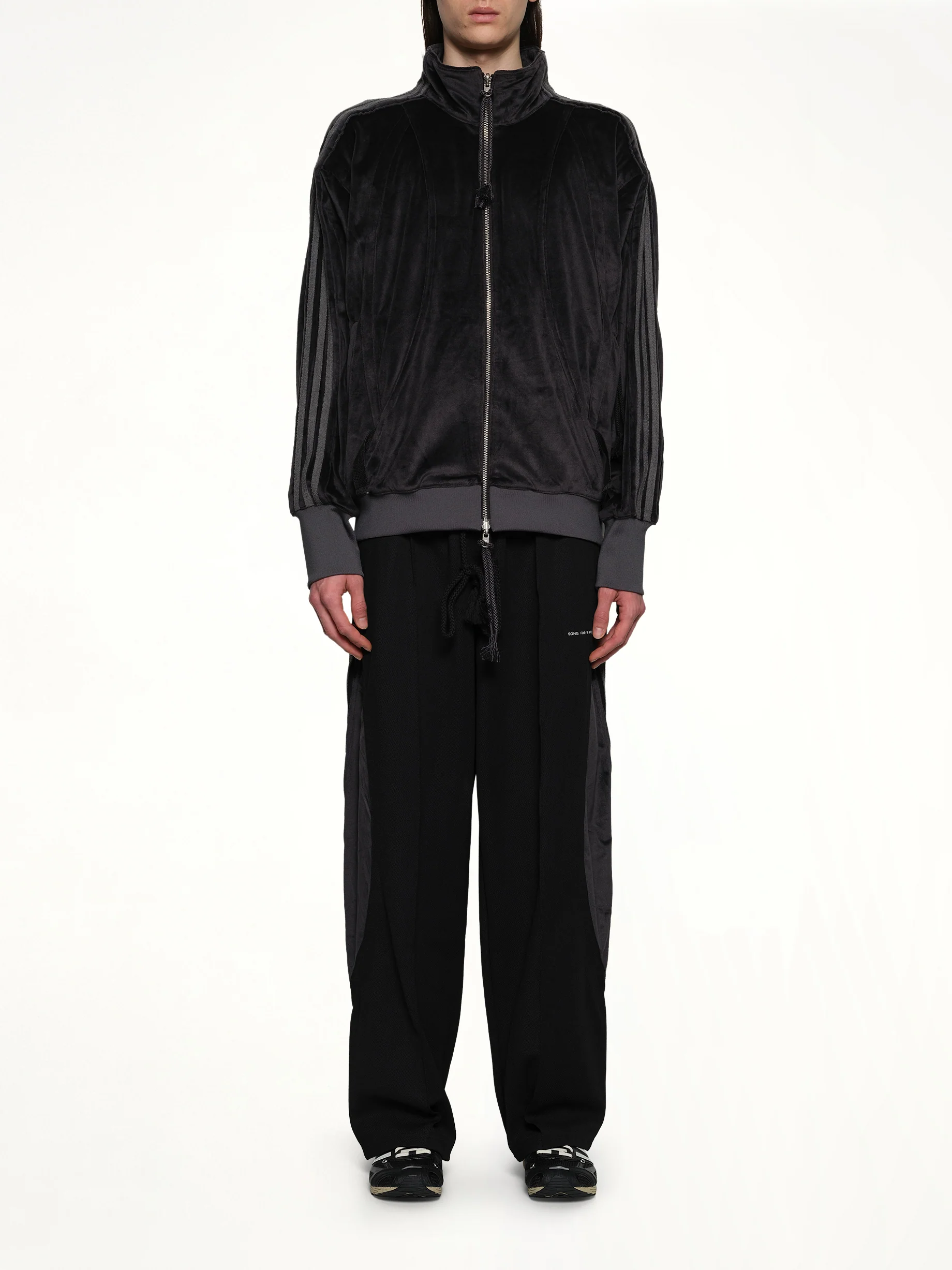 Velvet Tracktop in Black - Image 7