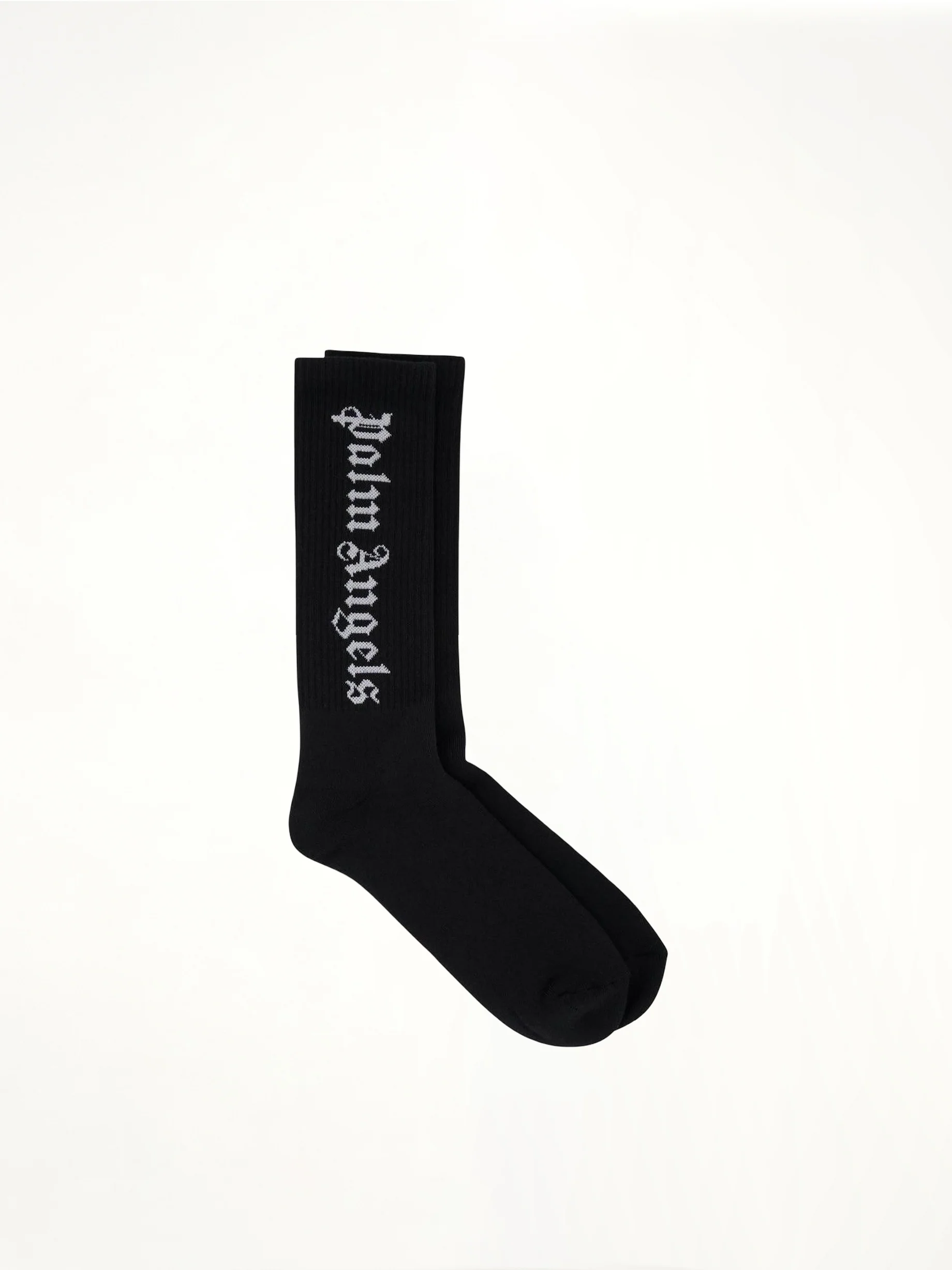 Vertical Logo Socks in Black/White - Image 2
