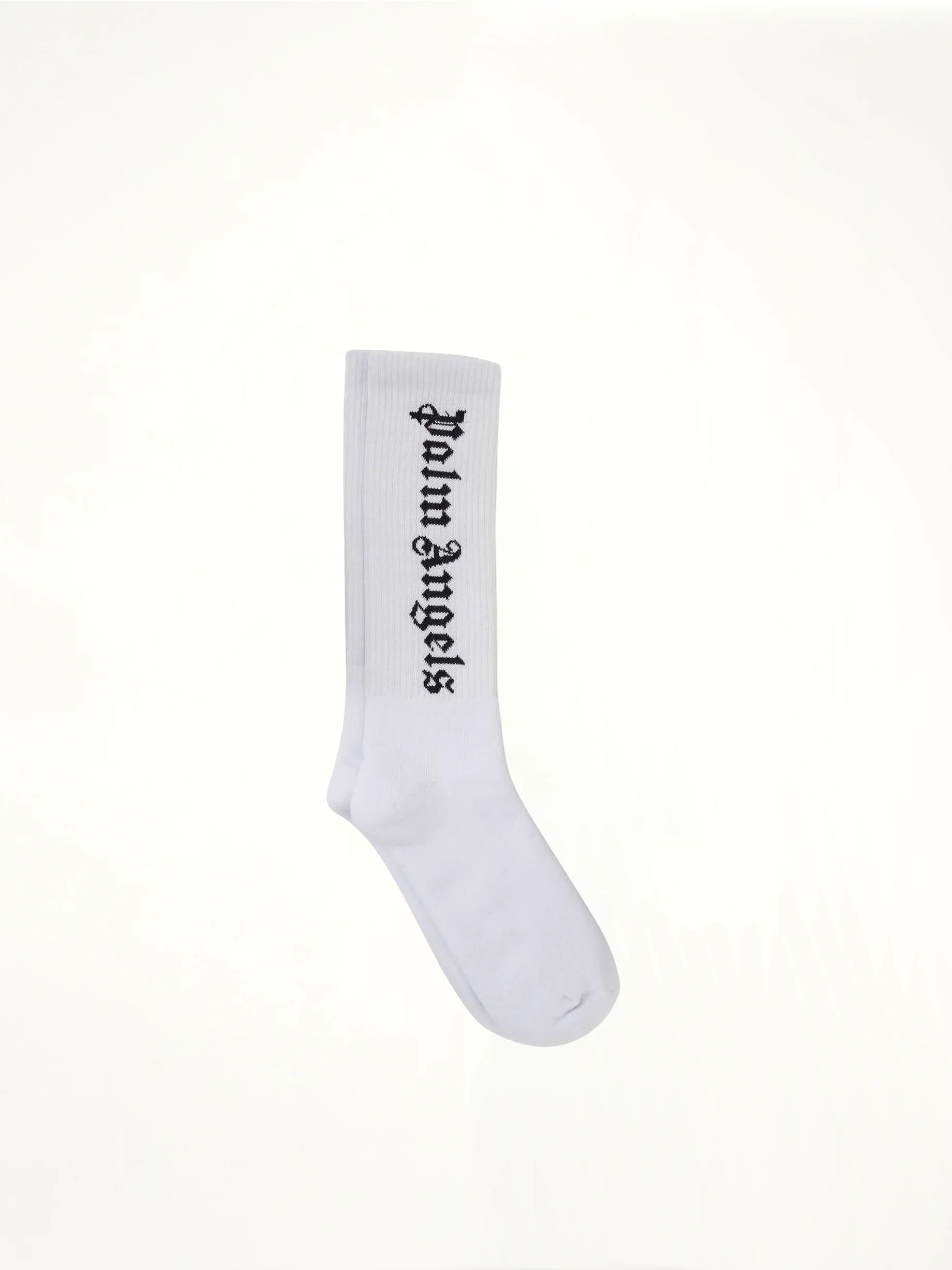 Vertical Logo Socks in White/Black - Image 2