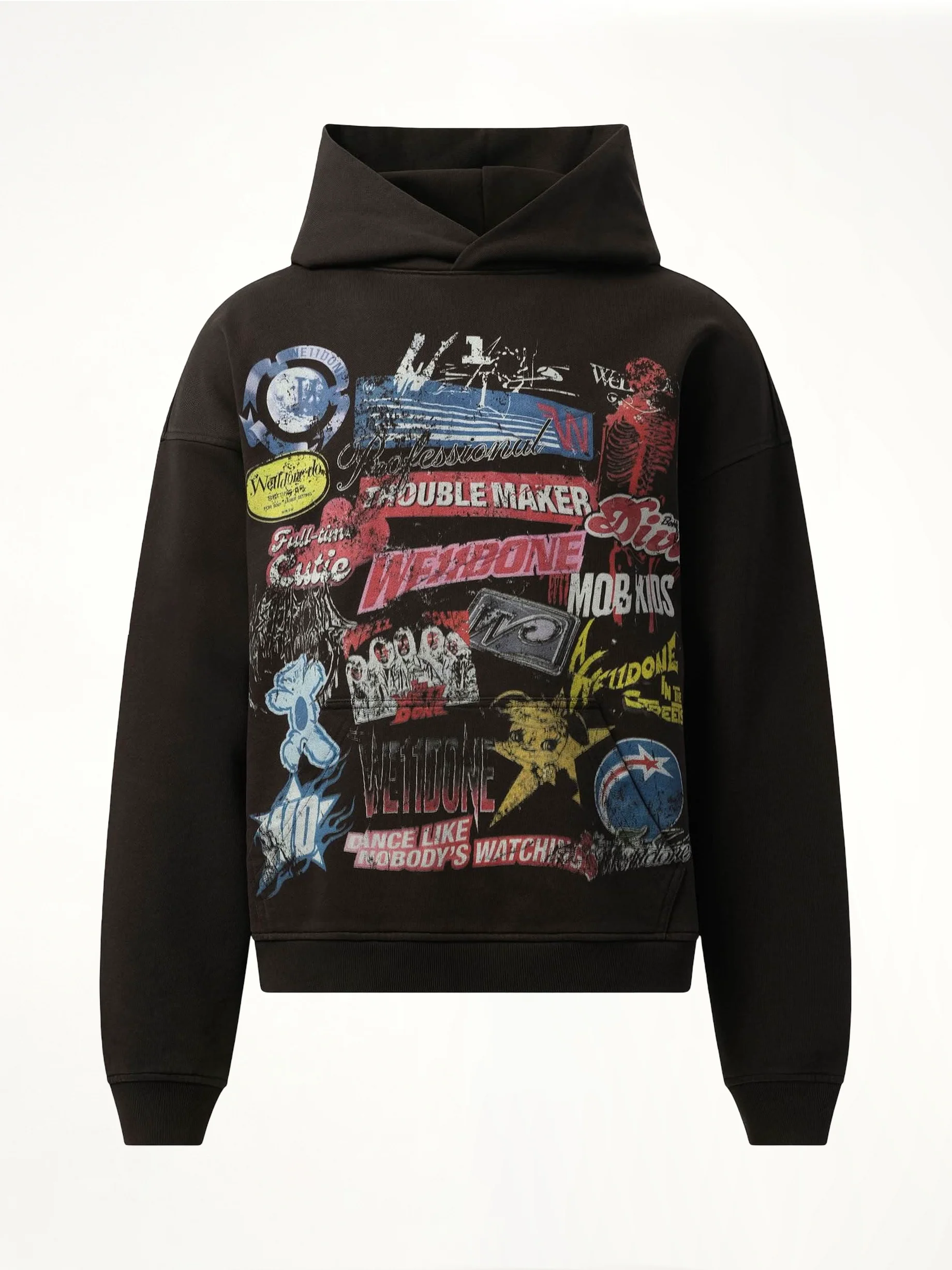 Vintage Collage Hoodie in Black - Image 2
