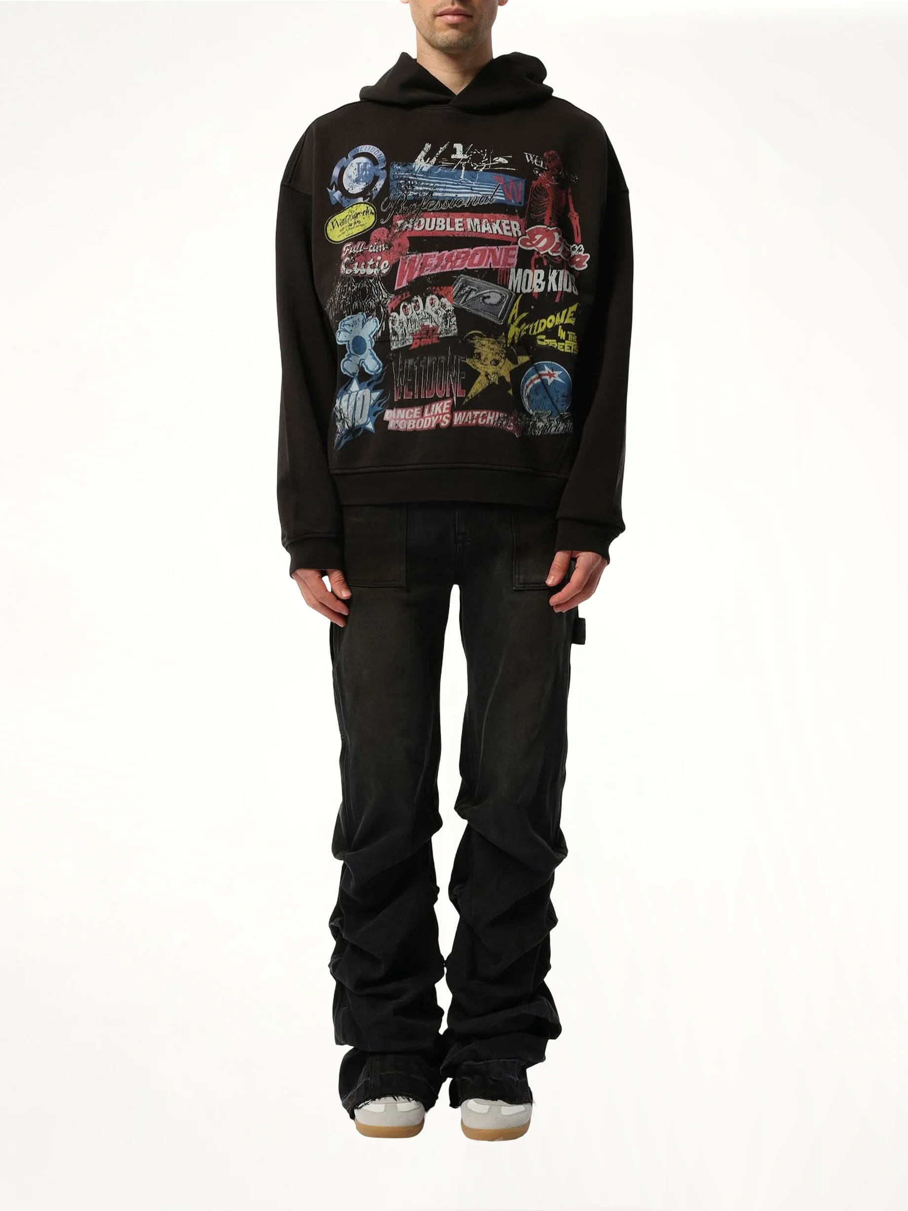 Vintage Collage Hoodie in Black - Image 4