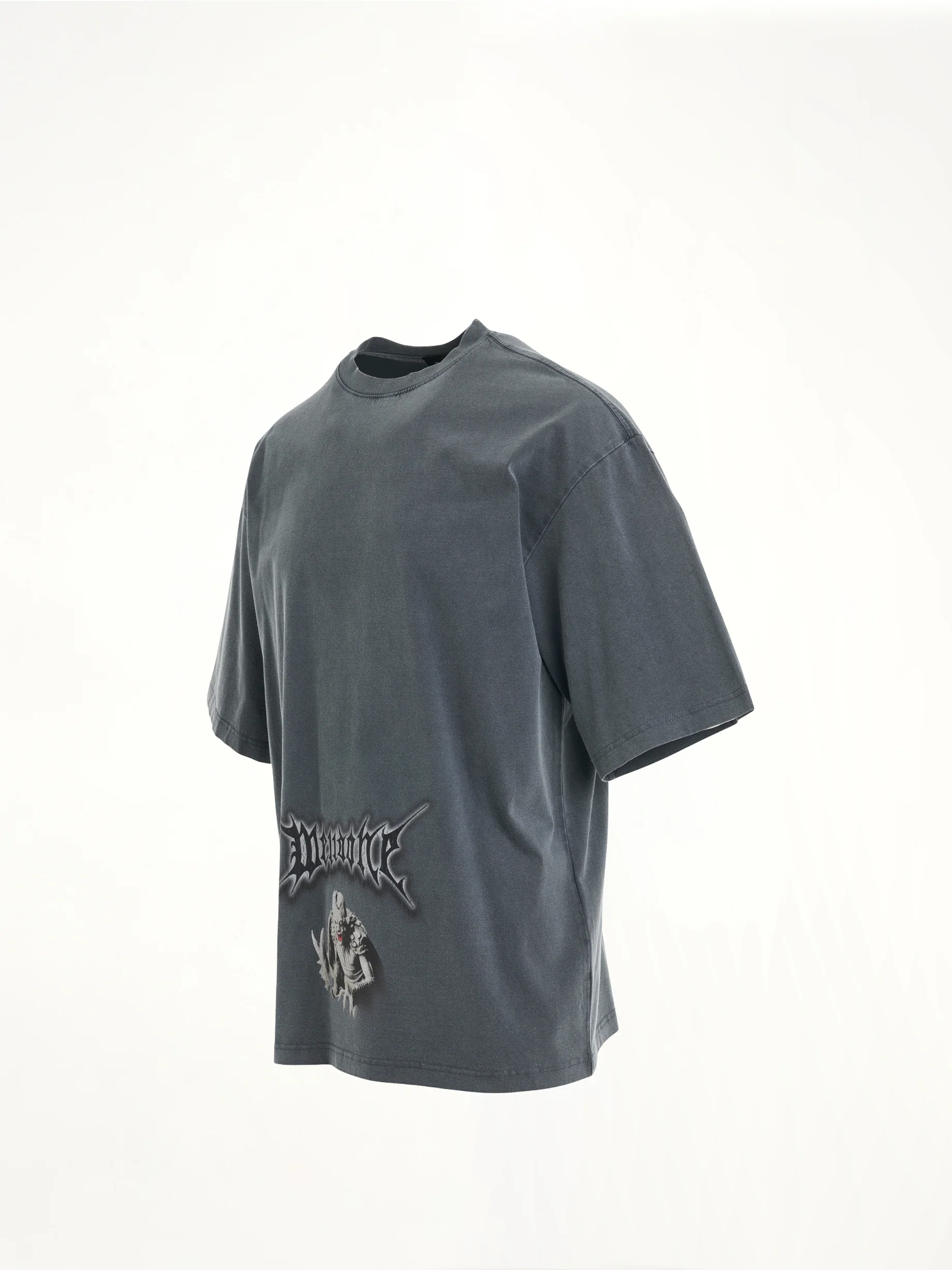 Vintage Horror Print T-Shirt in Navy - Image 2