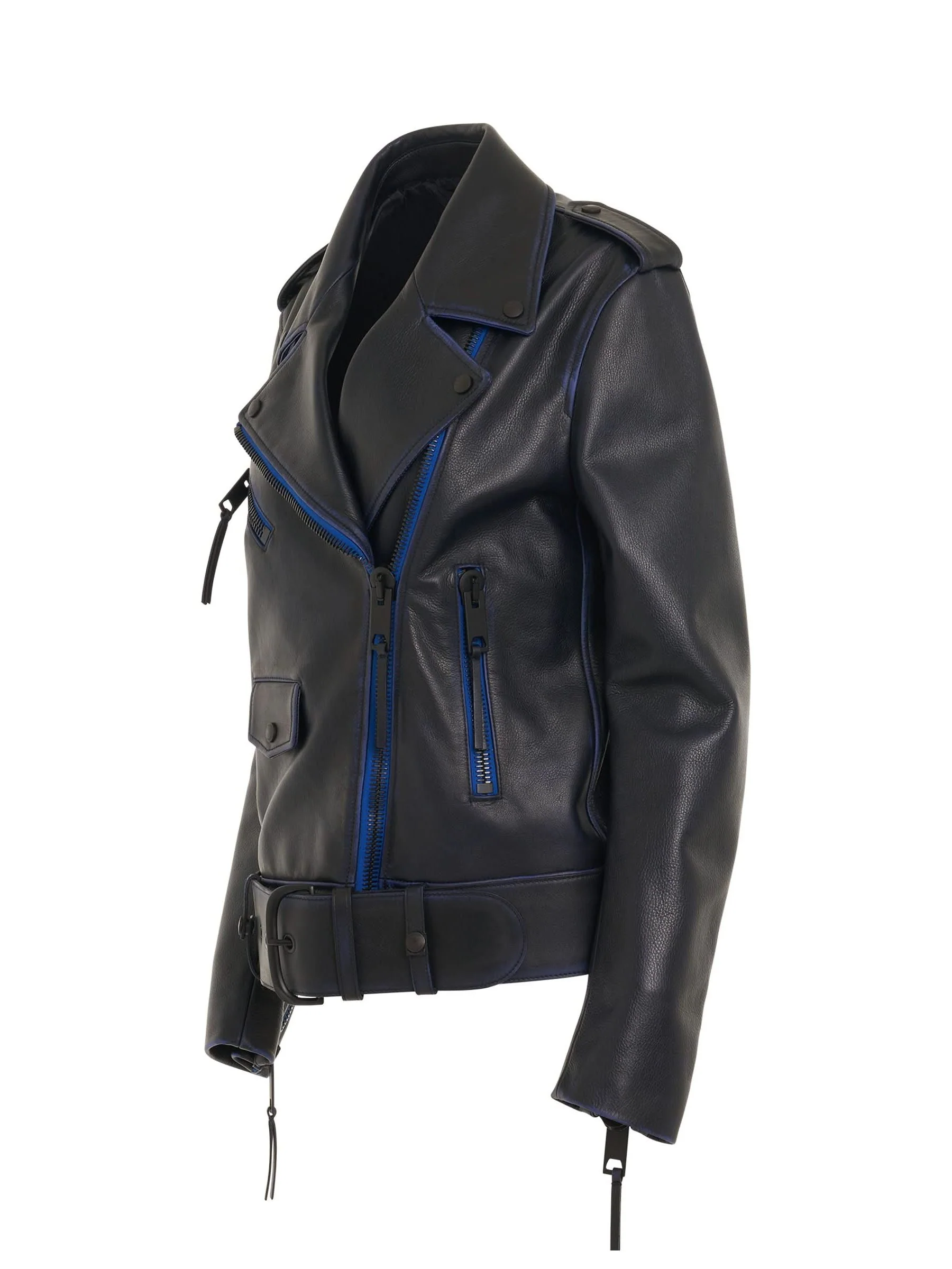 Vintage Oversize Leather Biker Jacket - Image 2