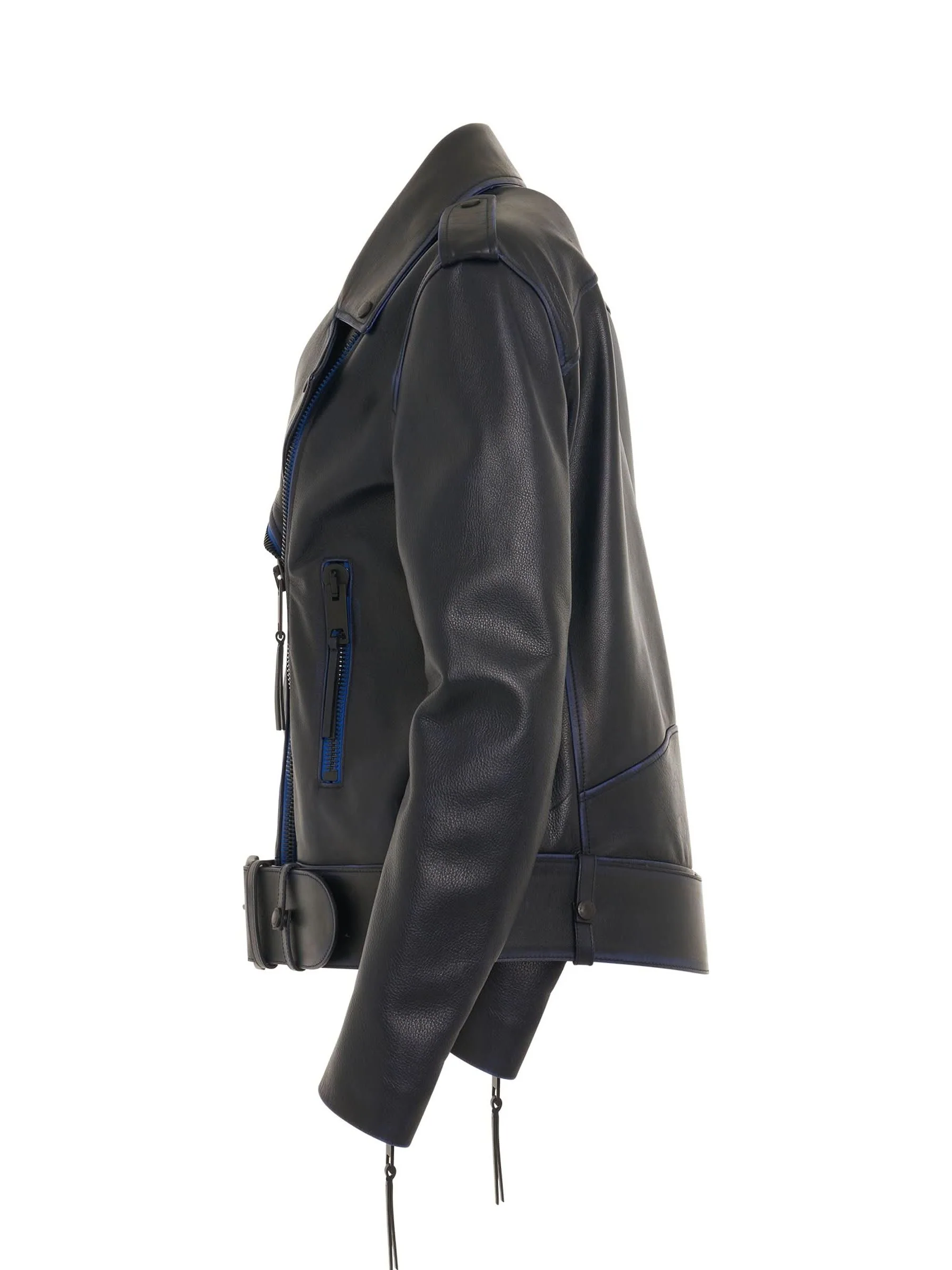 Vintage Oversize Leather Biker Jacket - Image 3