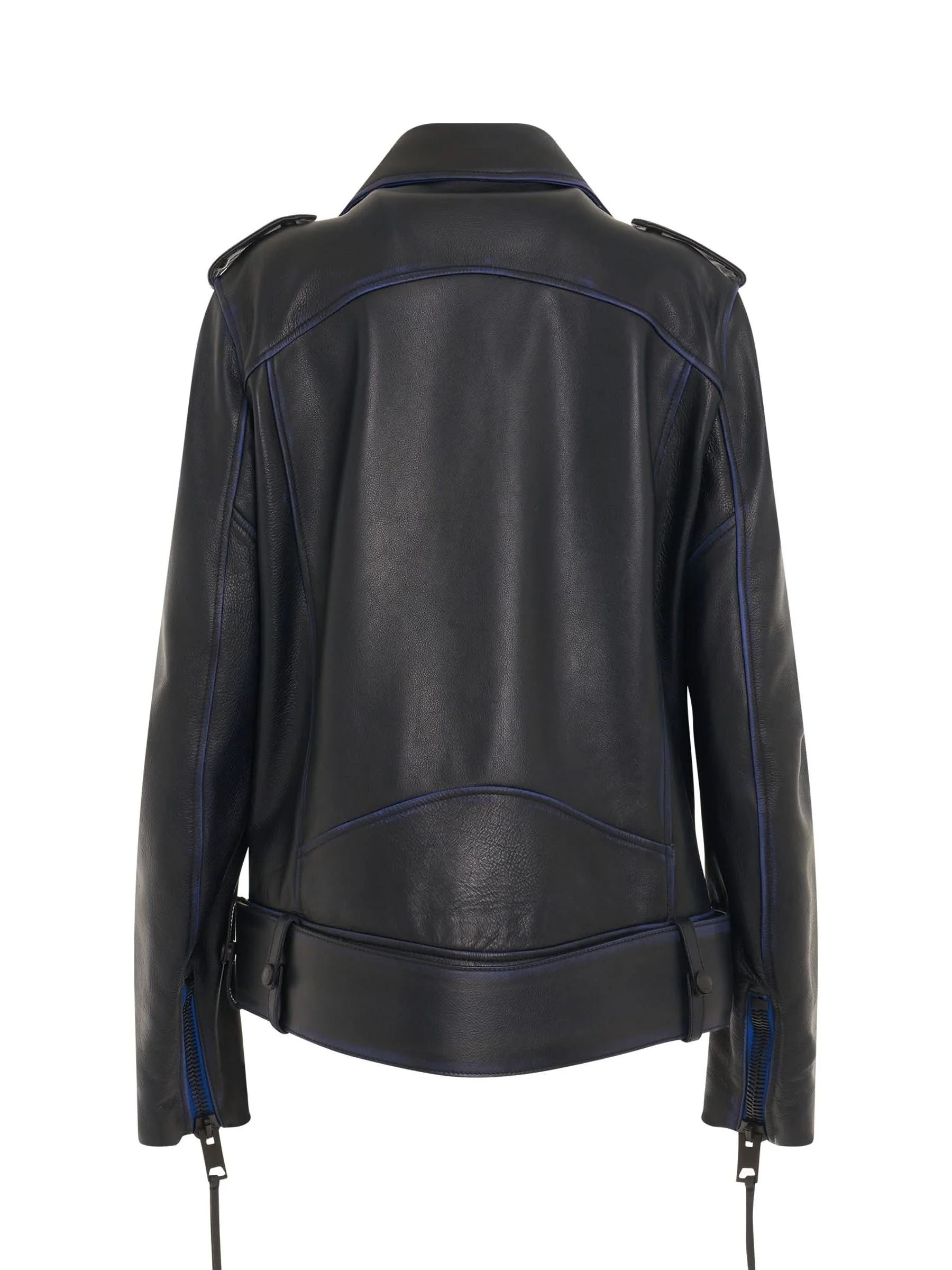 Vintage Oversize Leather Biker Jacket - Image 4
