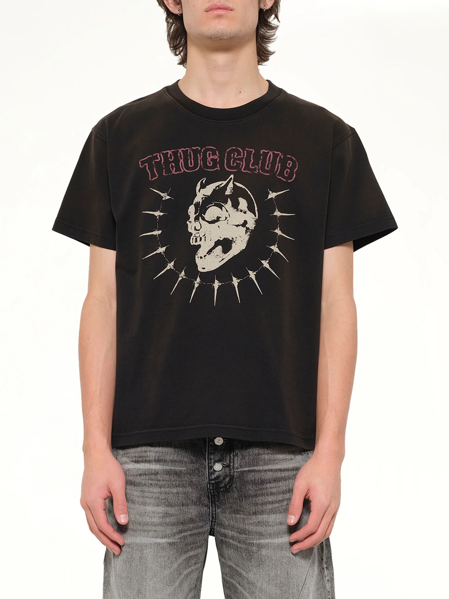 Vintage Riding Skull T-Shirt in Black