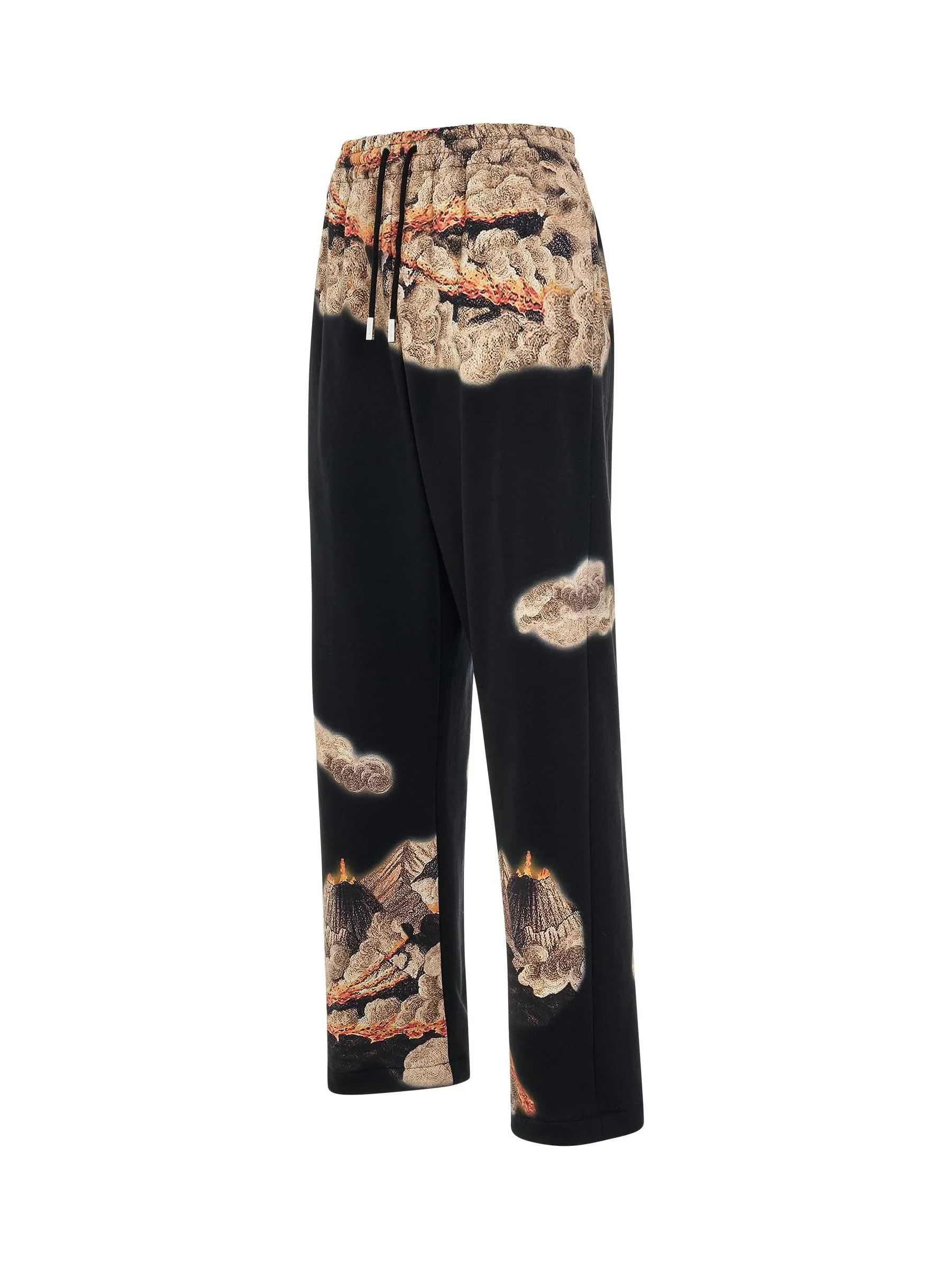 Volcano Print Sweatpants in Black - Image 2