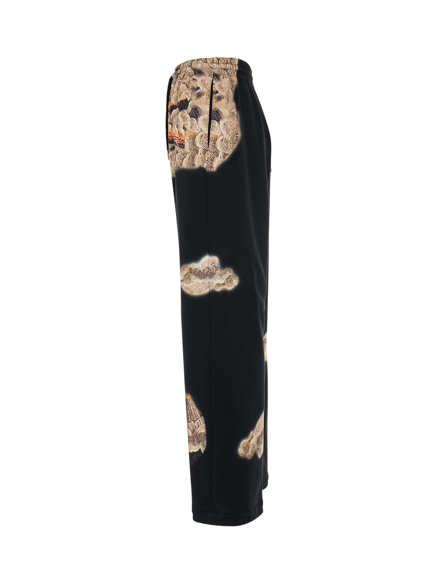 Volcano Print Sweatpants in Black - Image 3
