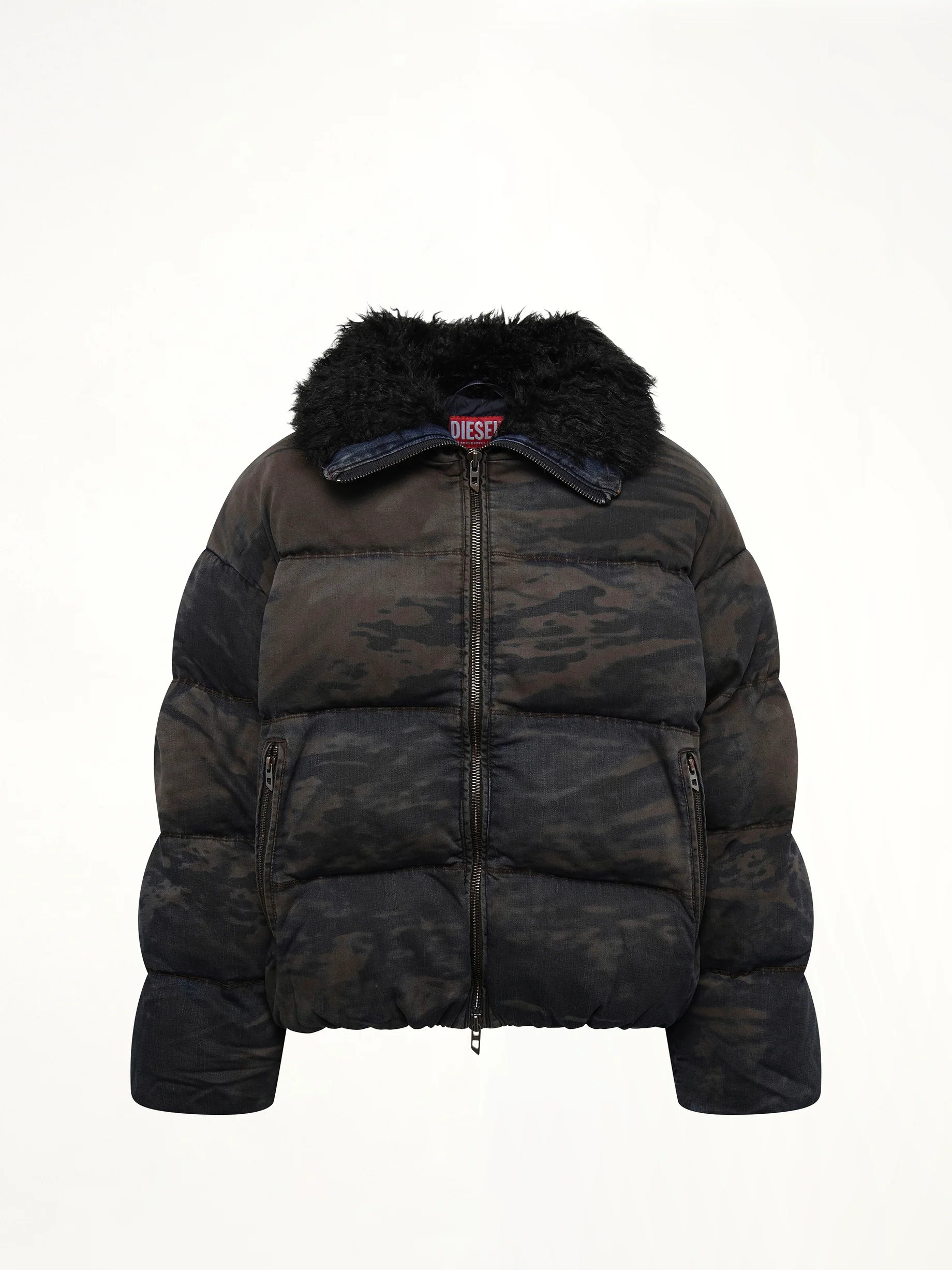 W-JOHNS Shearling Down Jacket in Brown - Image 2
