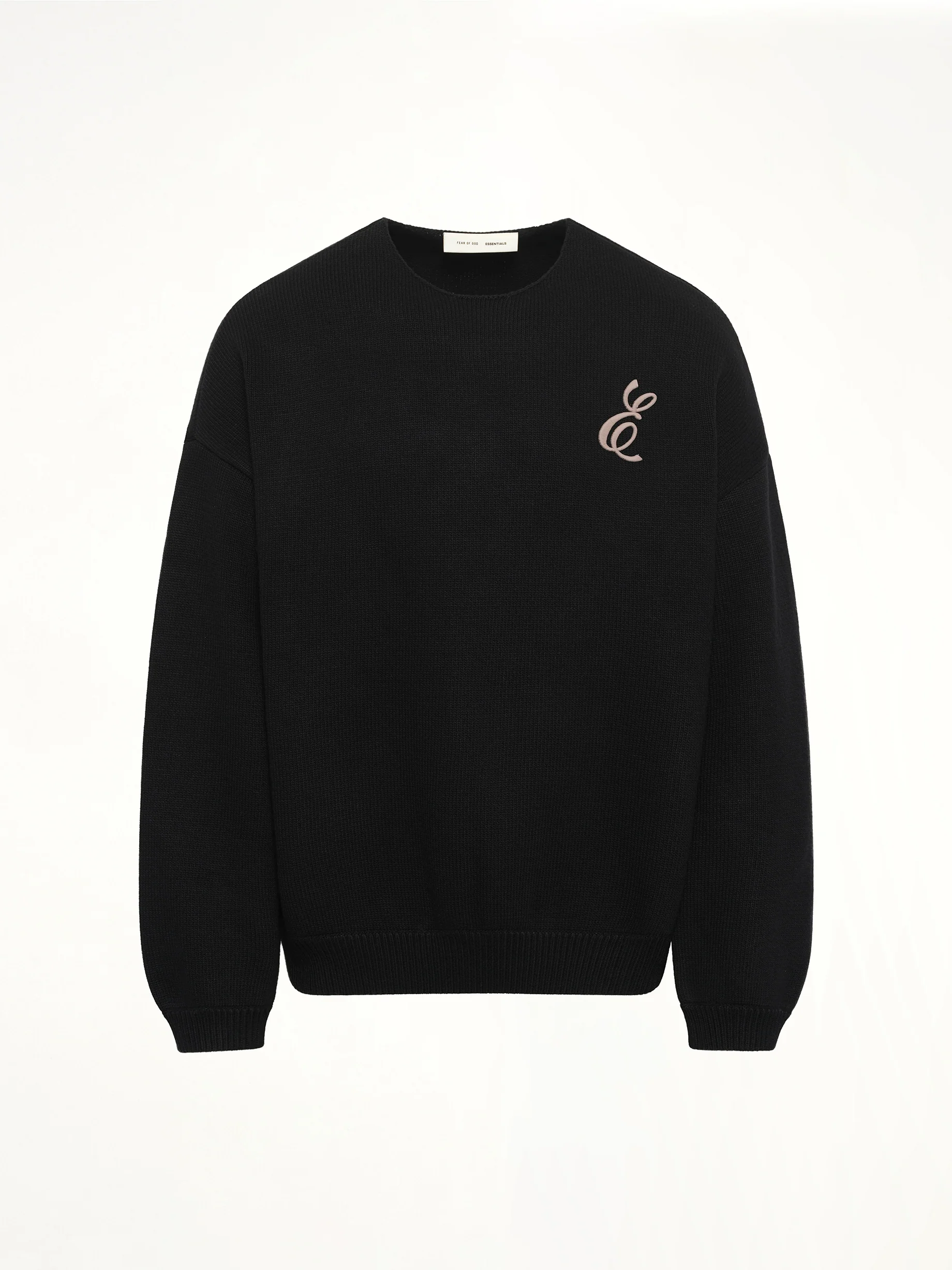 Waffle Crewneck Sweater in Vintage Black - Image 2