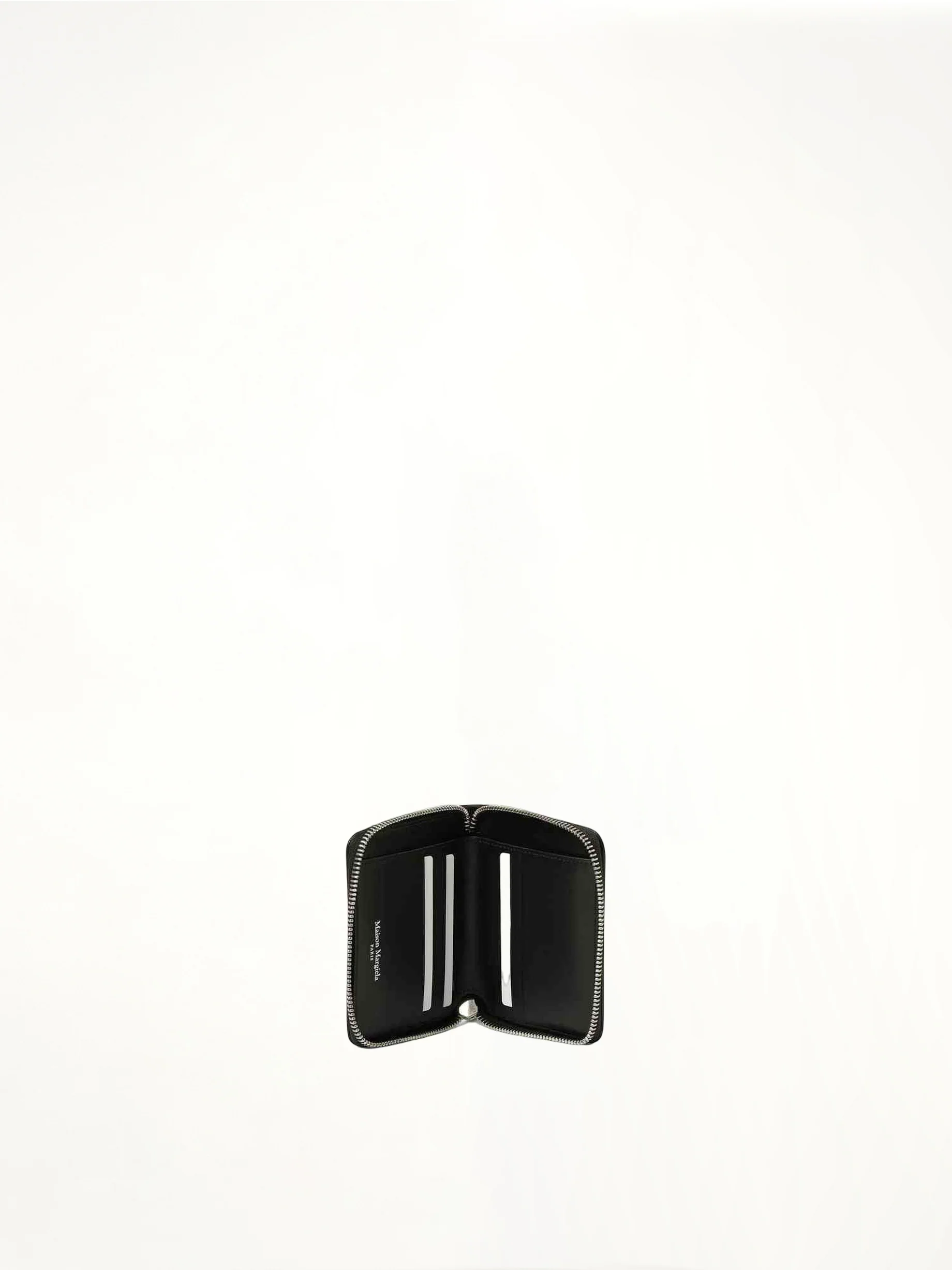 Wallet Compact Zip Around Wallet in Black - Image 4