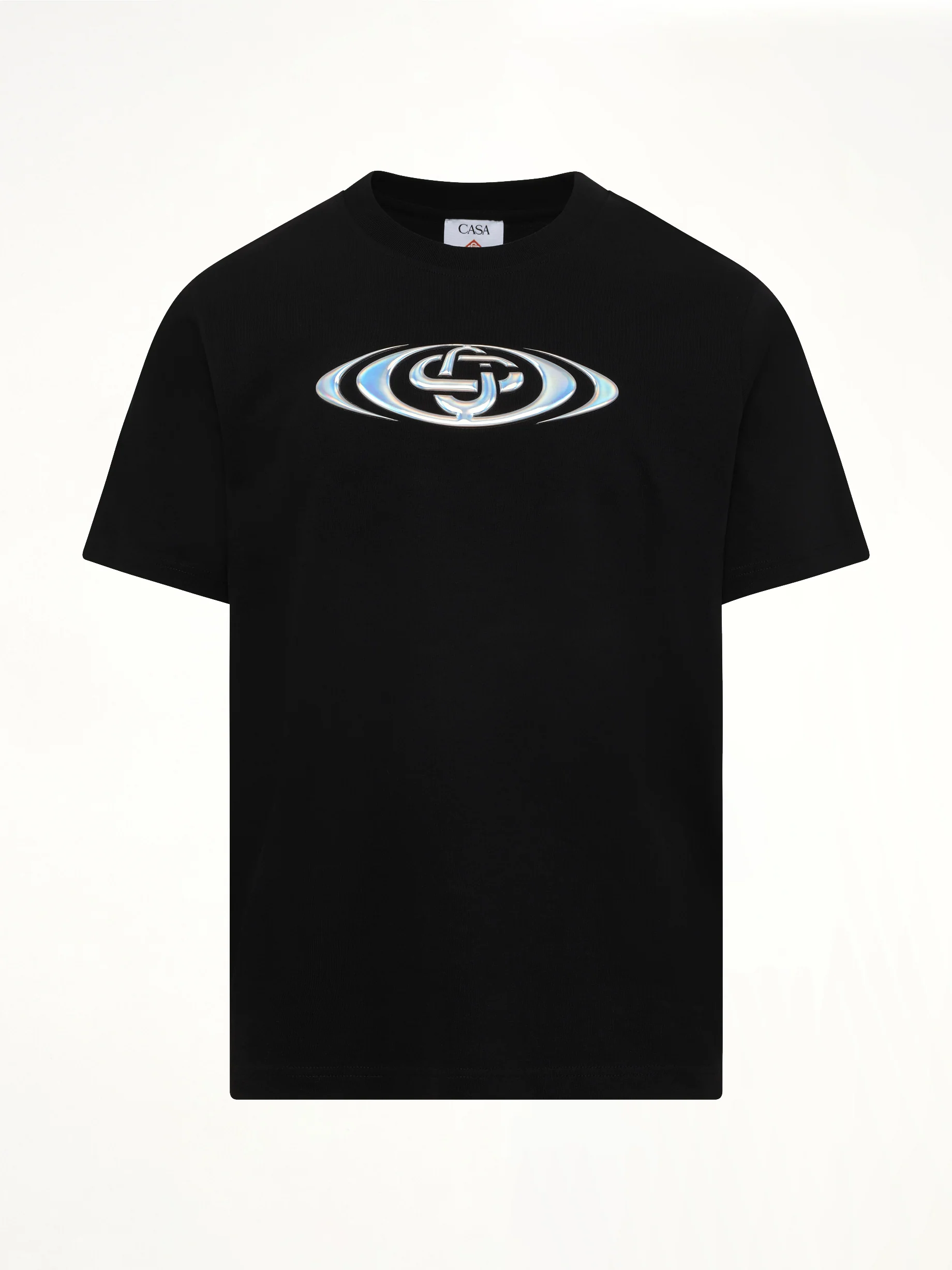 Warped Logo Classic T-Shirt in Black - Image 2